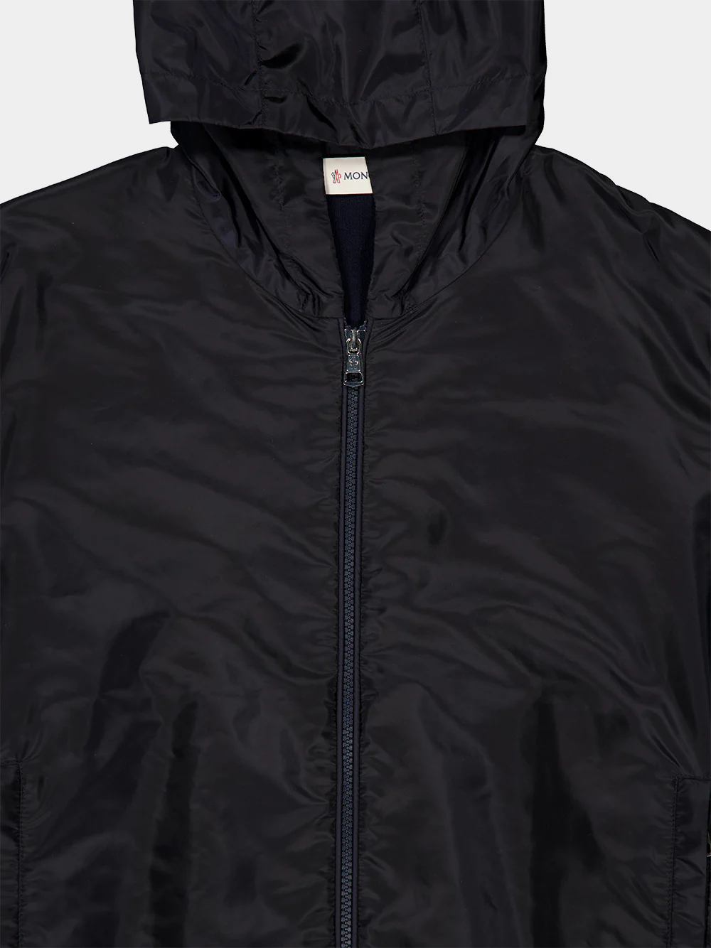 Navy Blue Cotton Blend Hooded Sweatshirt - Image 3