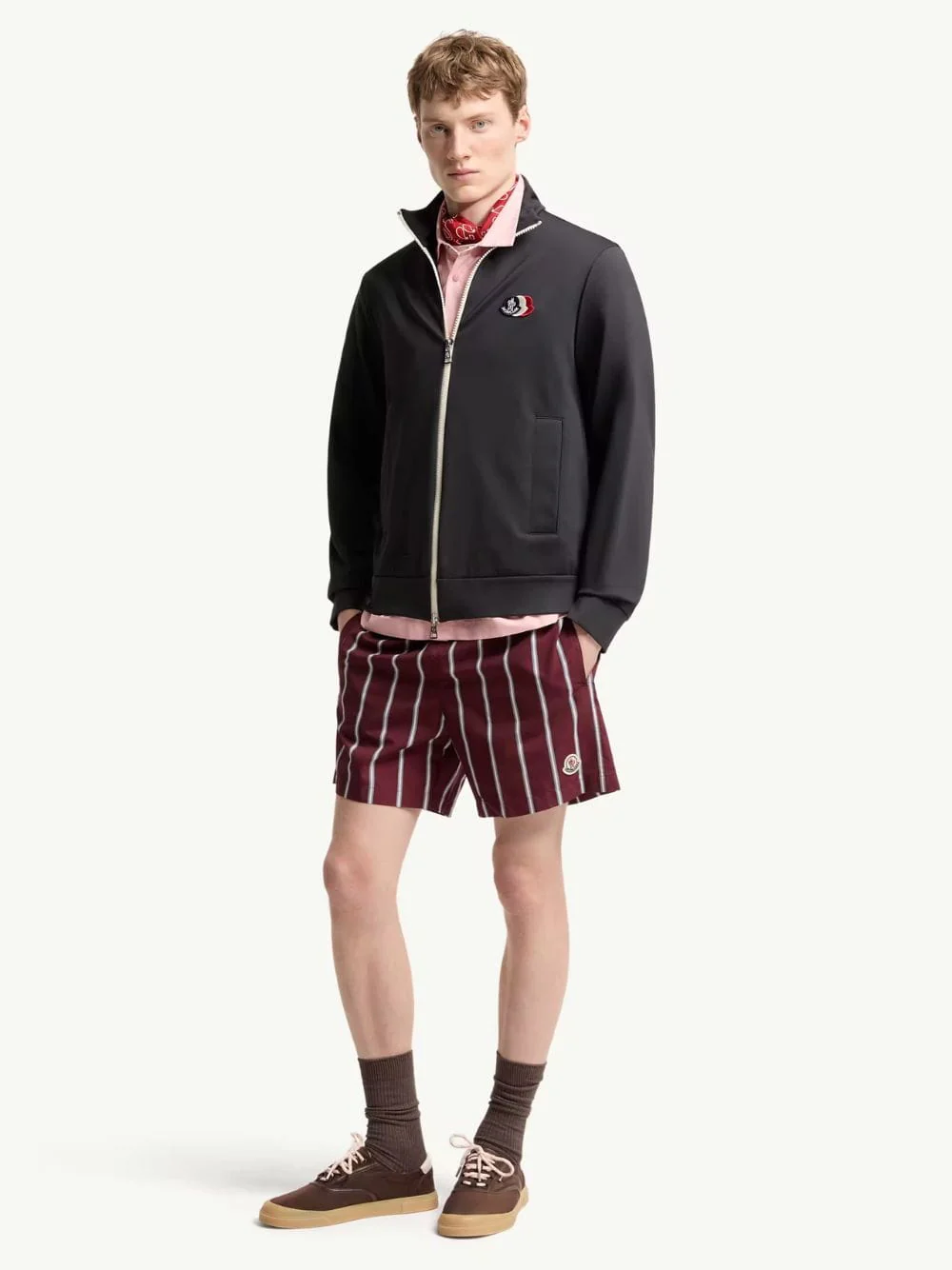 Navy Blue Logo Zip-Up Sweatshirt