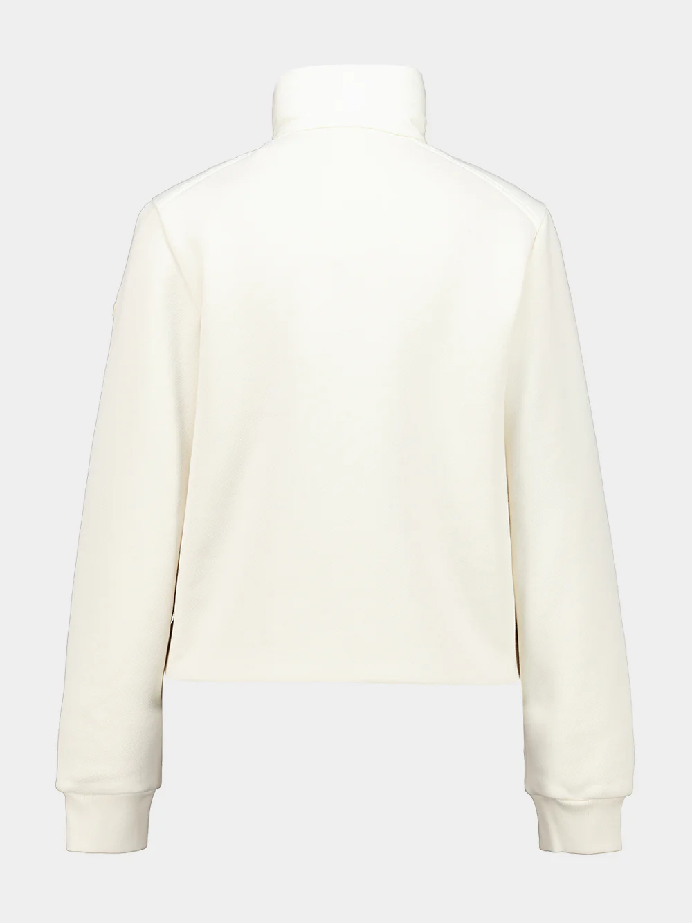 White Cotton Zip-Up Sweatshirt - Image 4