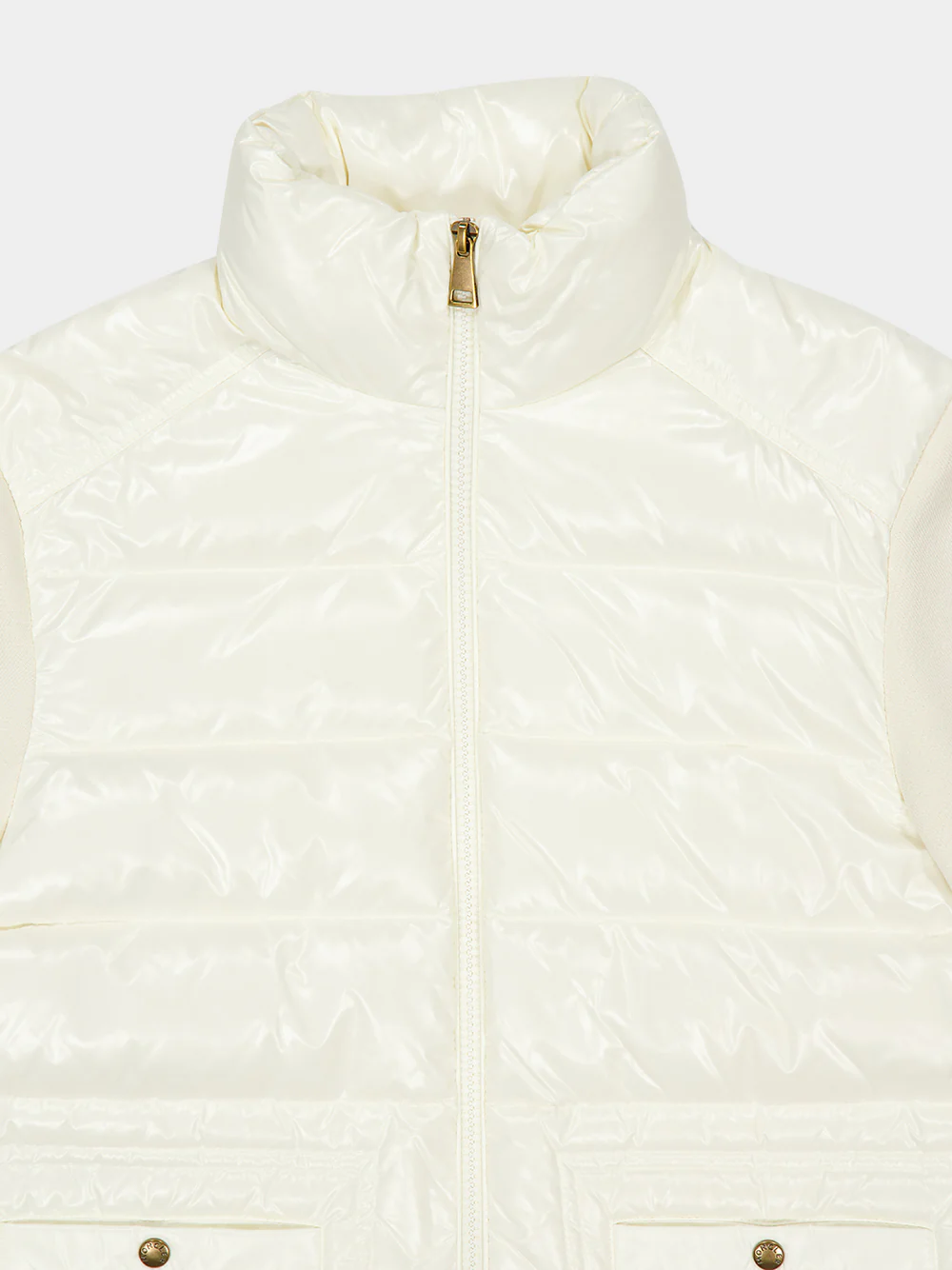 White Cotton Zip-Up Sweatshirt - Image 5