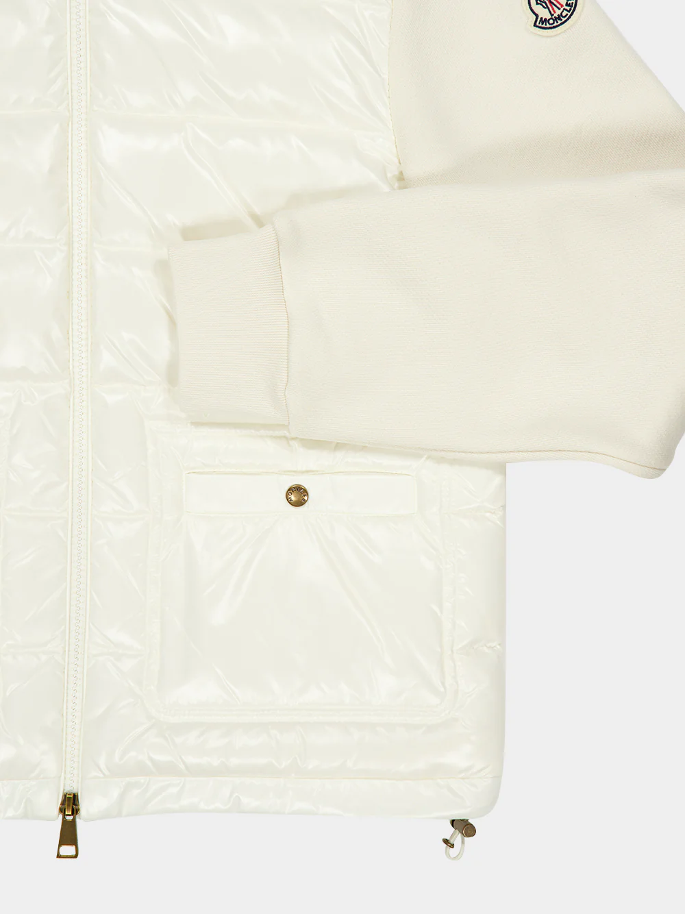 White Cotton Zip-Up Sweatshirt - Image 6