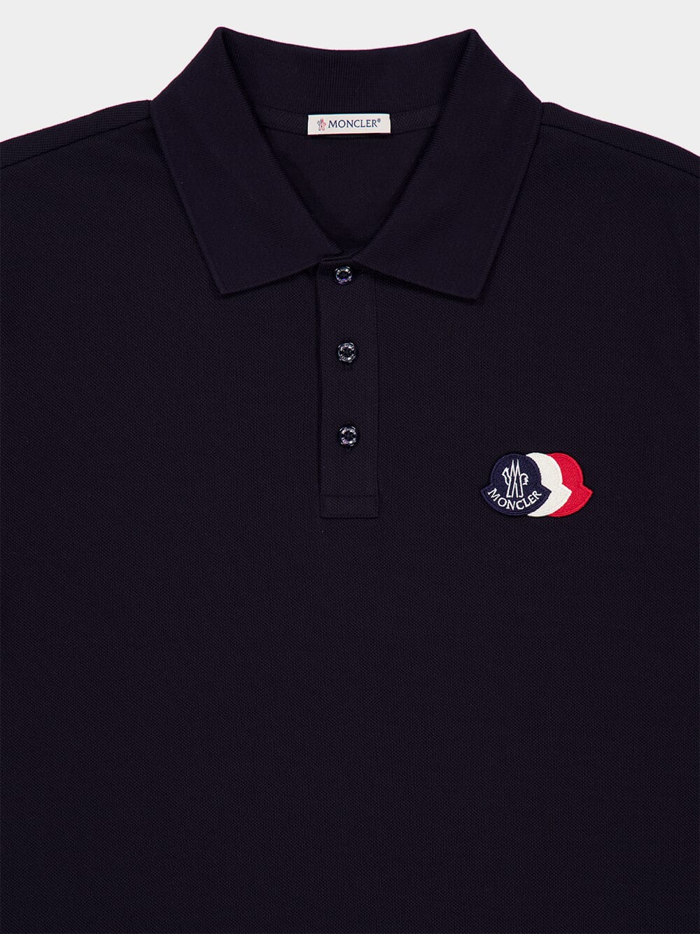 Dark Blue Cotton Piqué Polo Shirt - Image 5
