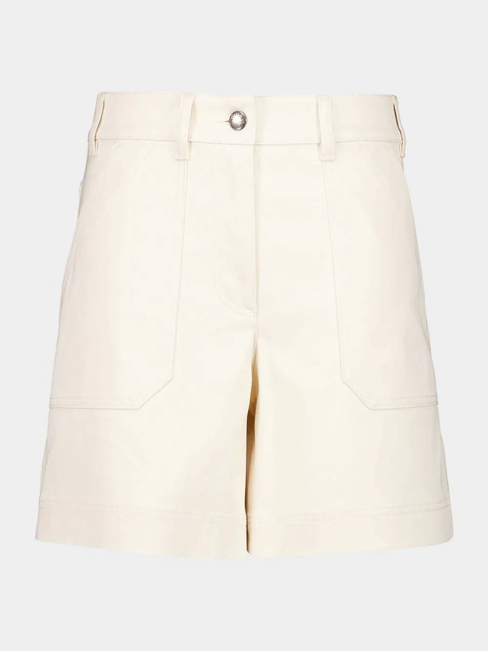Ivory Casual Cotton Shorts
