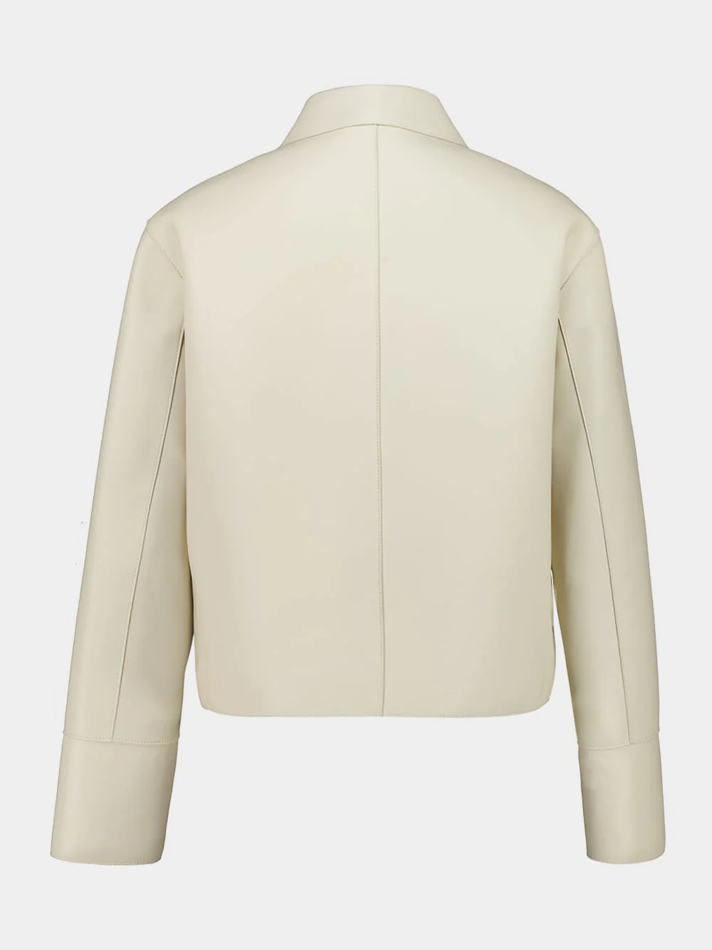 Ivory Haricot 3-in-1 Leather Down Shirt Jacket - Image 4