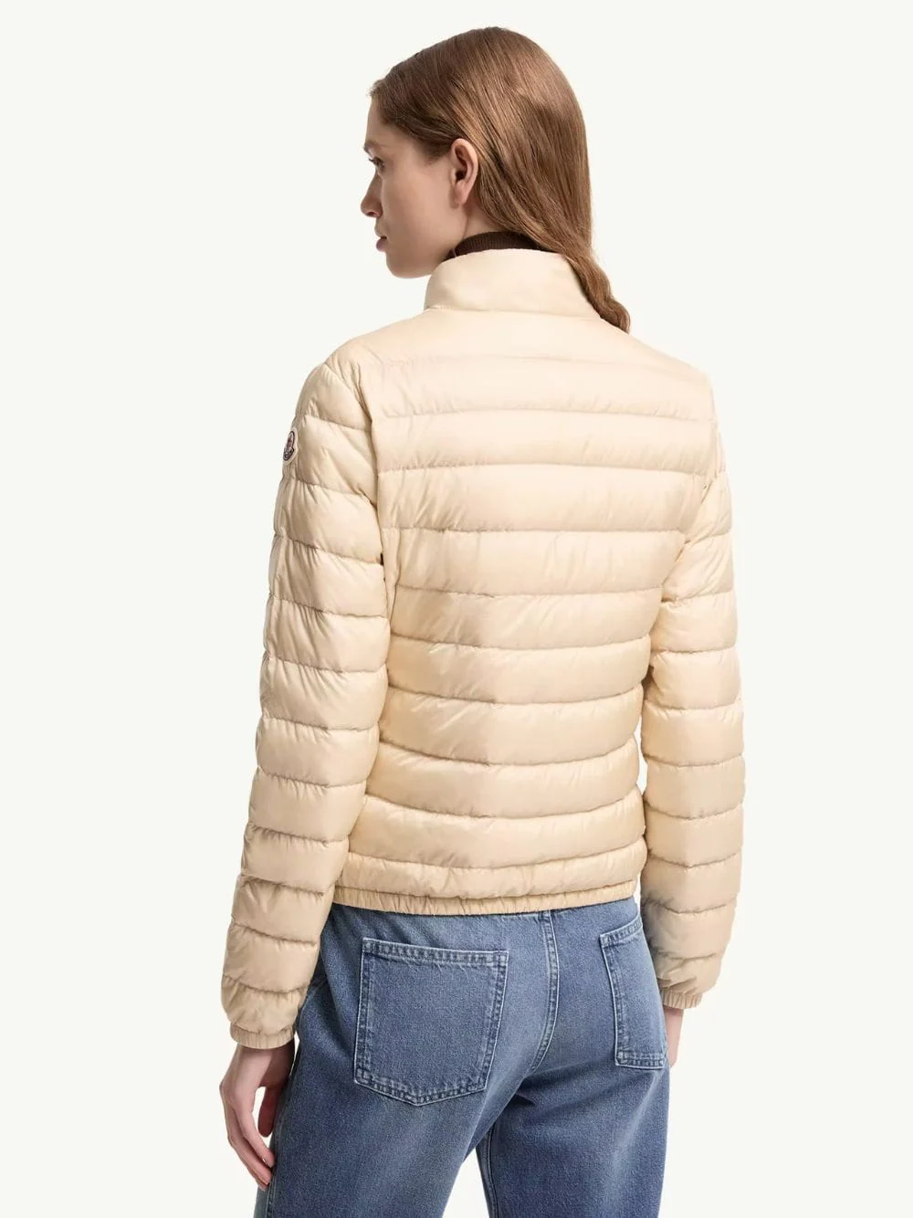 Light Beige Lans Short Down Jacket - Image 3