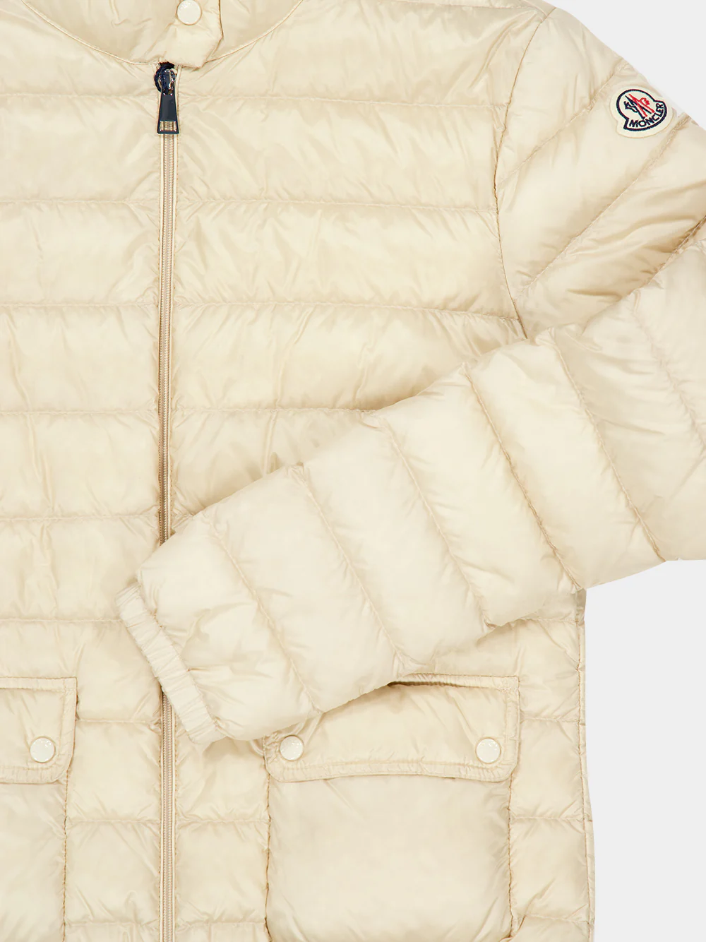 Light Beige Lans Short Down Jacket - Image 6