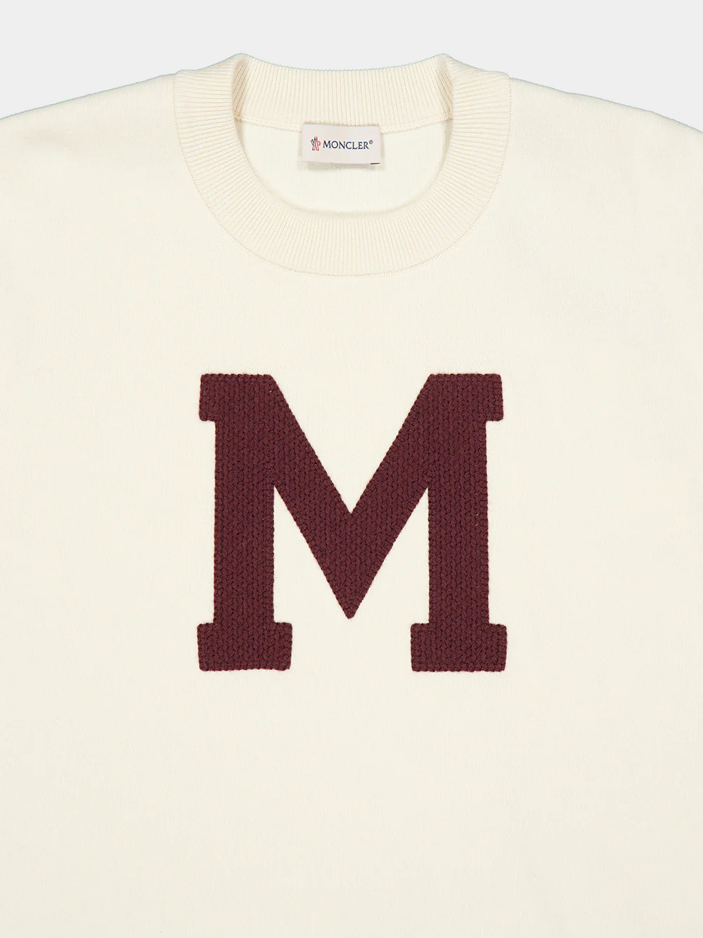 White Ivory Monogram Cotton Blend Jumper - Image 3