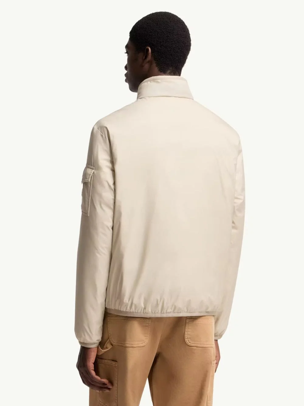 Light Beige Breezes Short Padded Jacket - Image 4