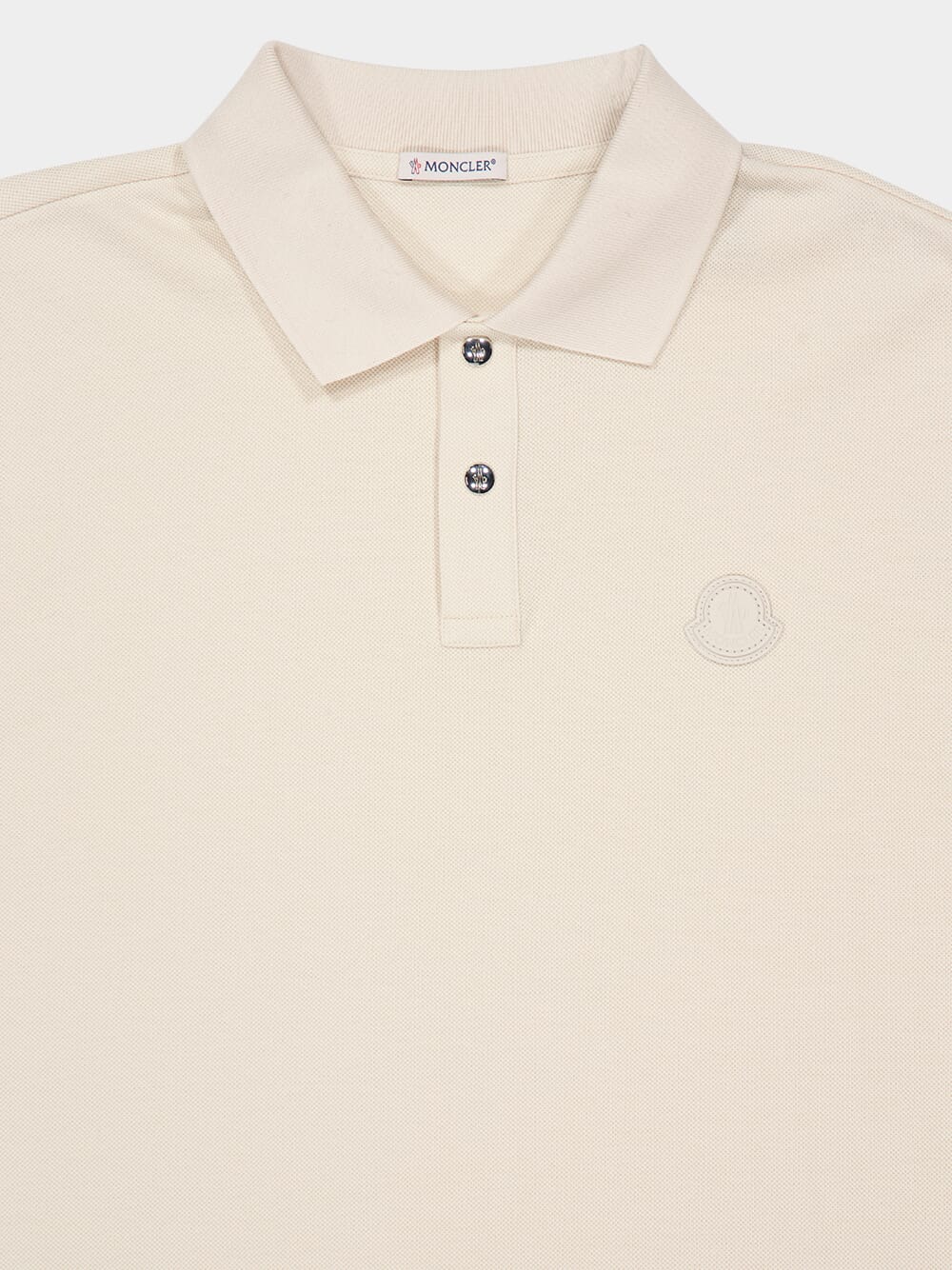 Light Beige Cotton Polo Shirt - Image 3
