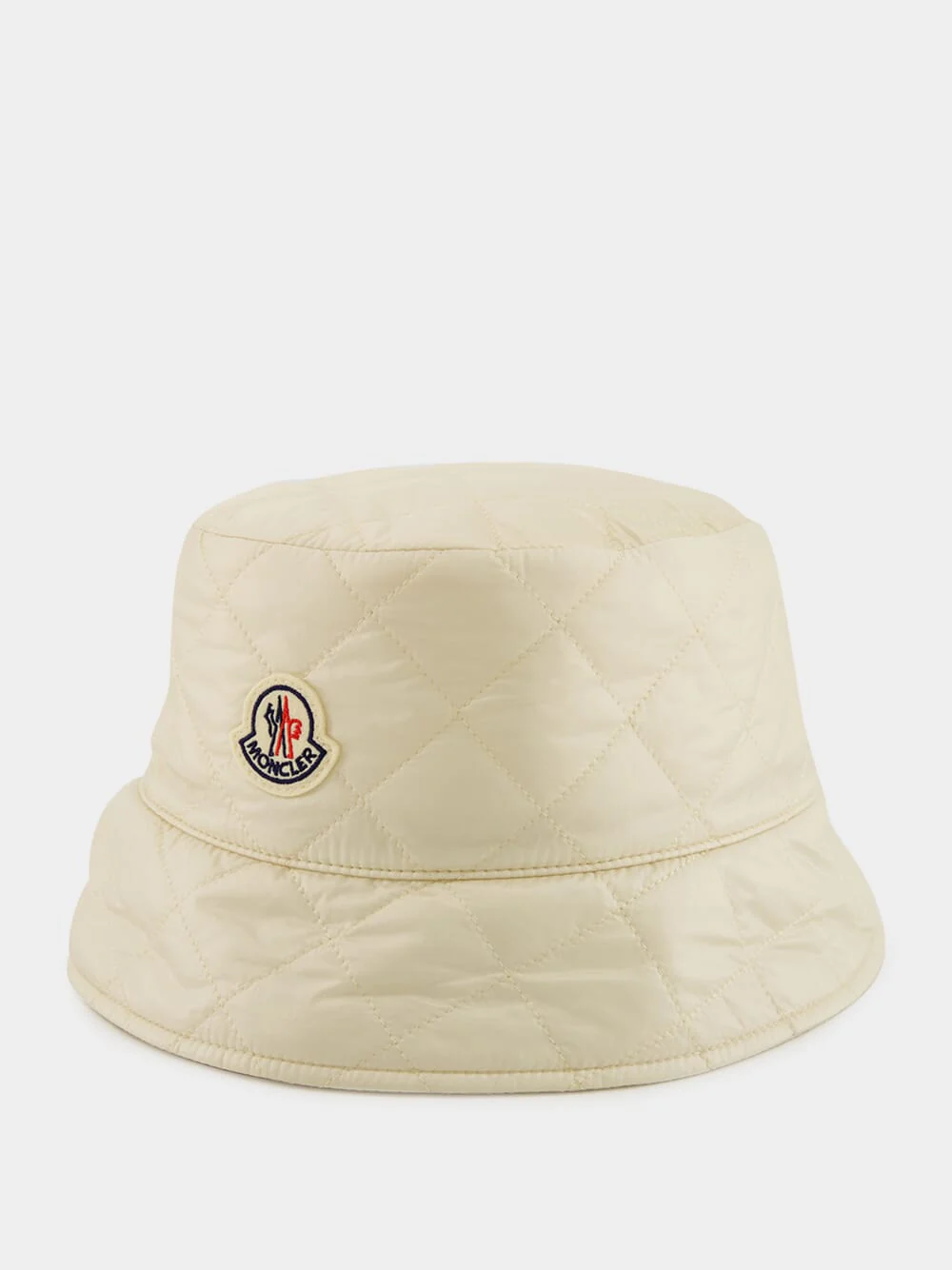 Light Beige Diamond-Quilted Bucket Hat