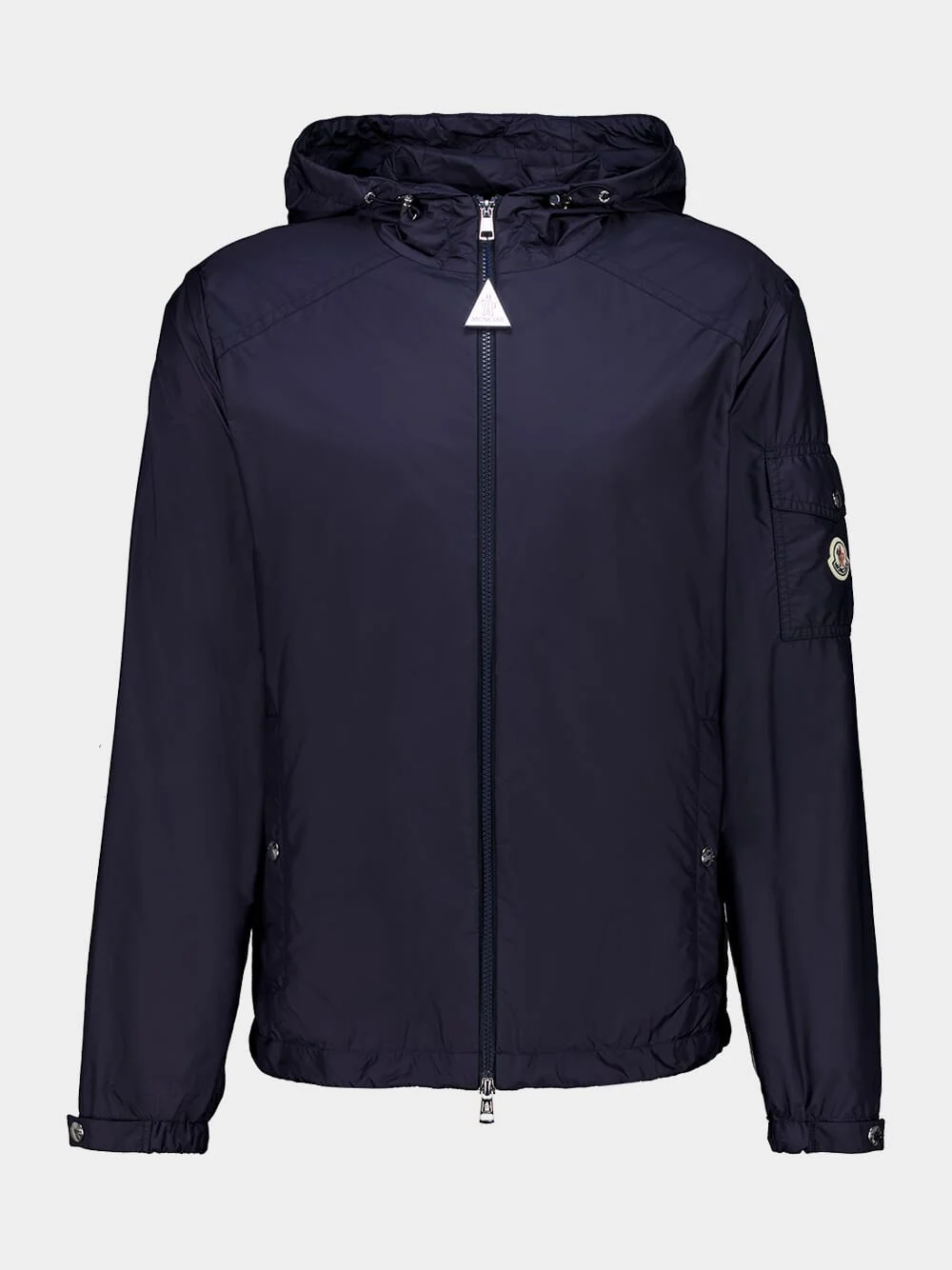 Navy Blue Etiache Hooded Rain Jacket