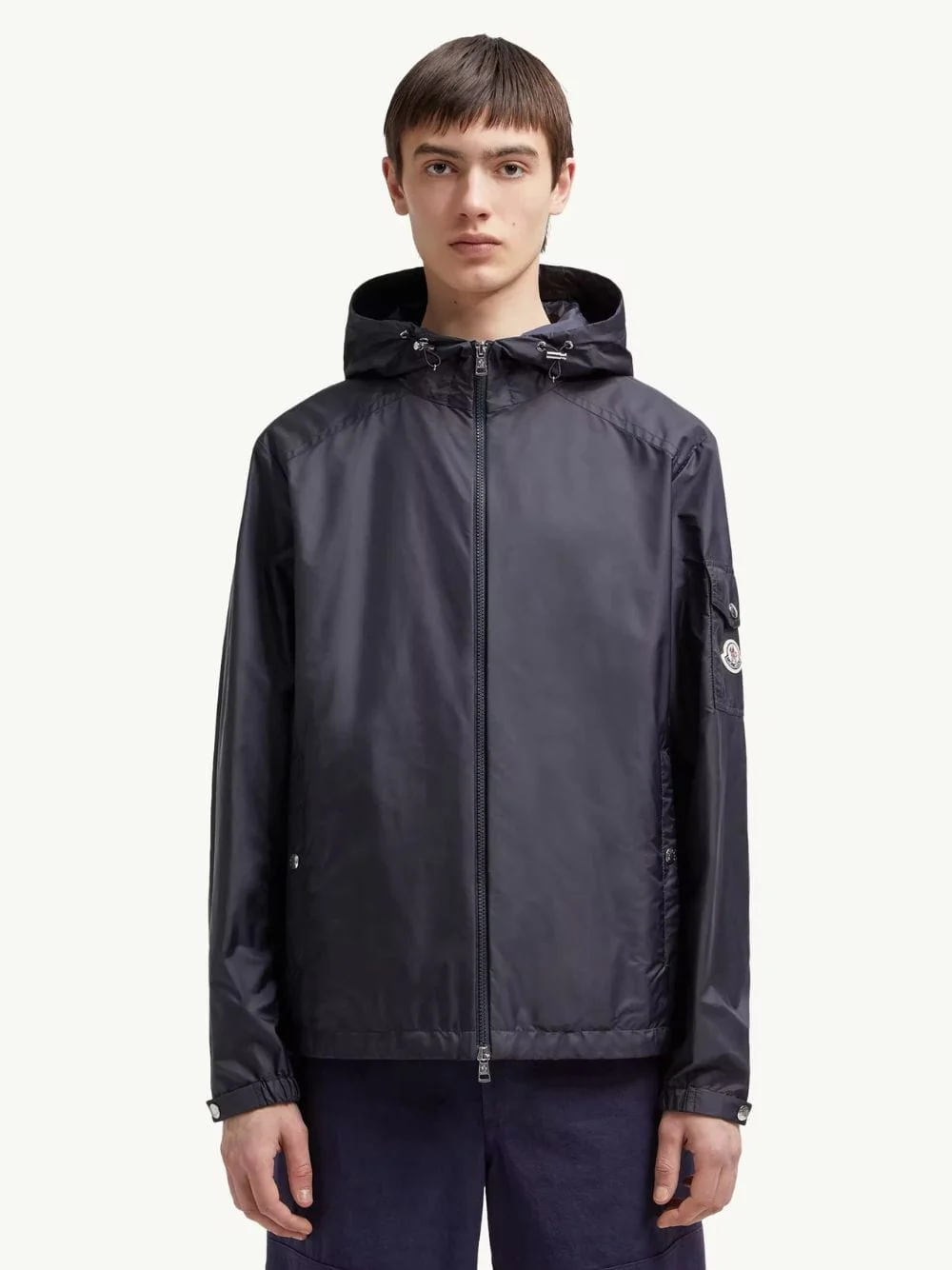 Navy Blue Etiache Hooded Rain Jacket - Image 2