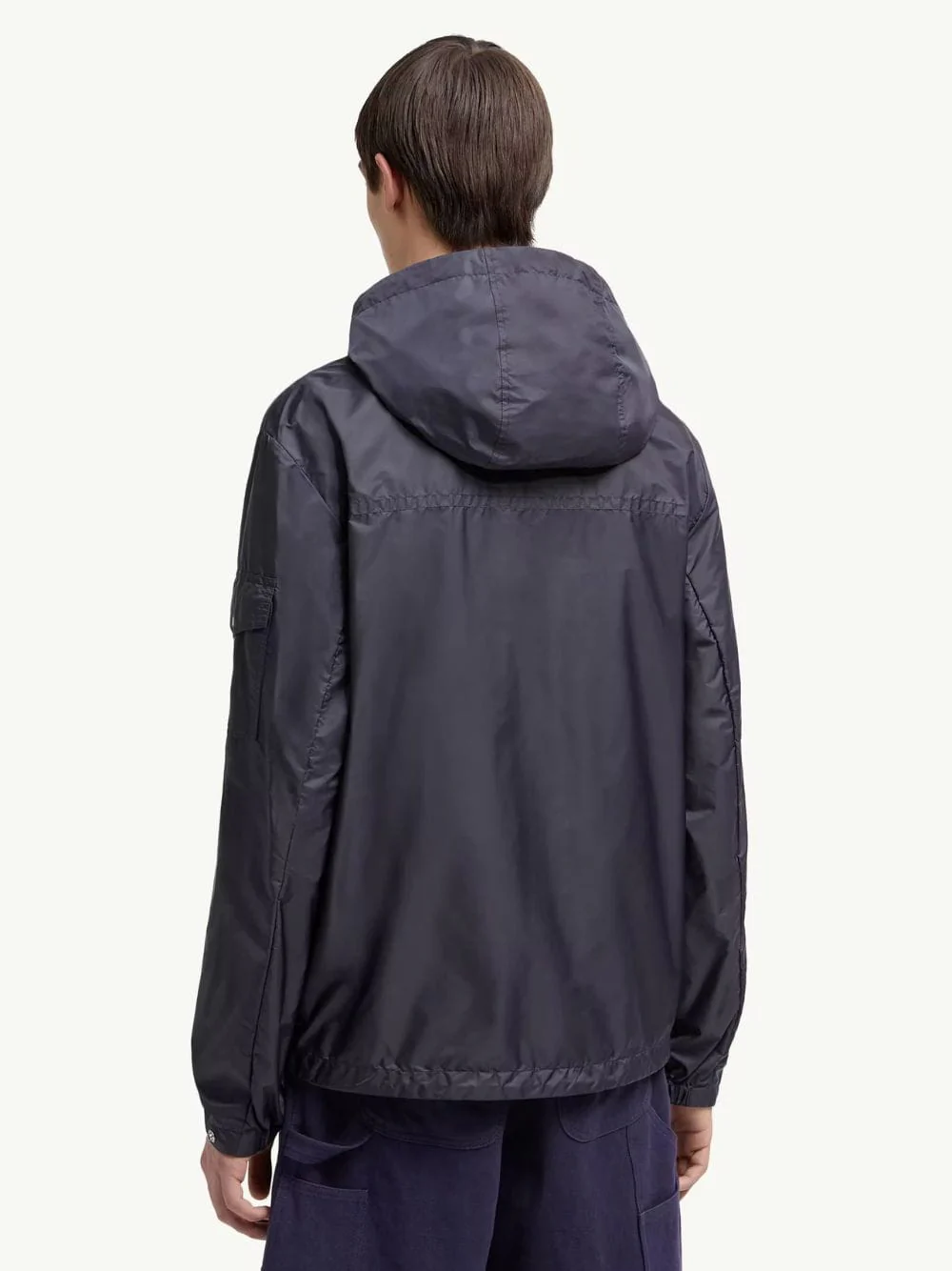 Navy Blue Etiache Hooded Rain Jacket - Image 4