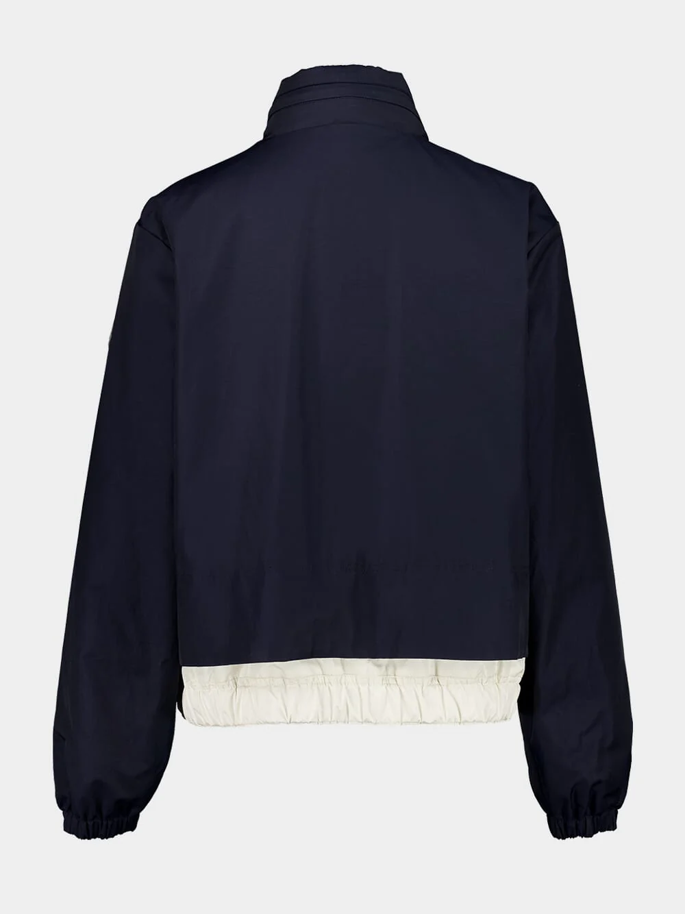 Navy Blue Janze Hooded Twill Short Down Jacket - Image 3