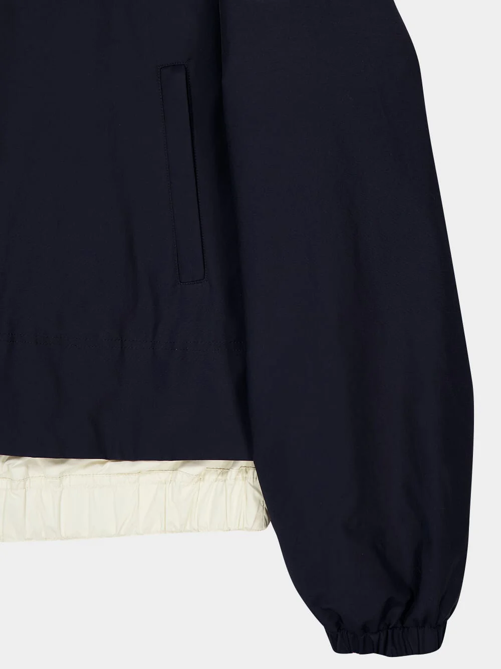 Navy Blue Janze Hooded Twill Short Down Jacket - Image 6