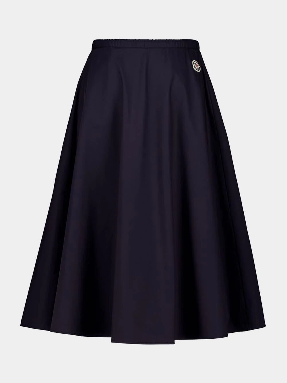 Navy Blue Midi Skirt in Nylon and Cotton - Image 2