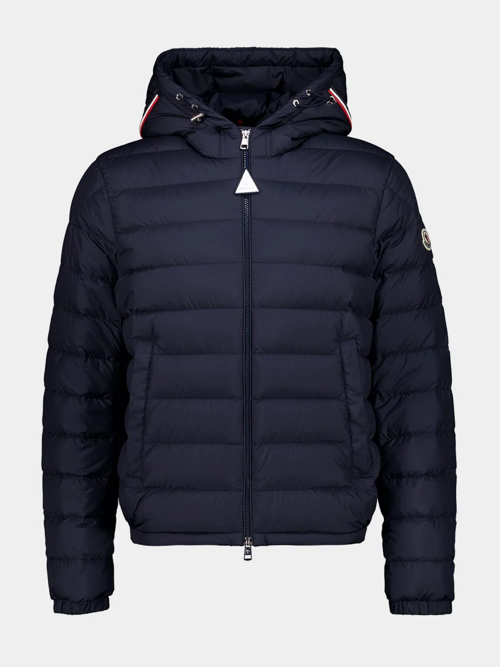 Navy Blue Vermeille Hooded Short Down Jacket