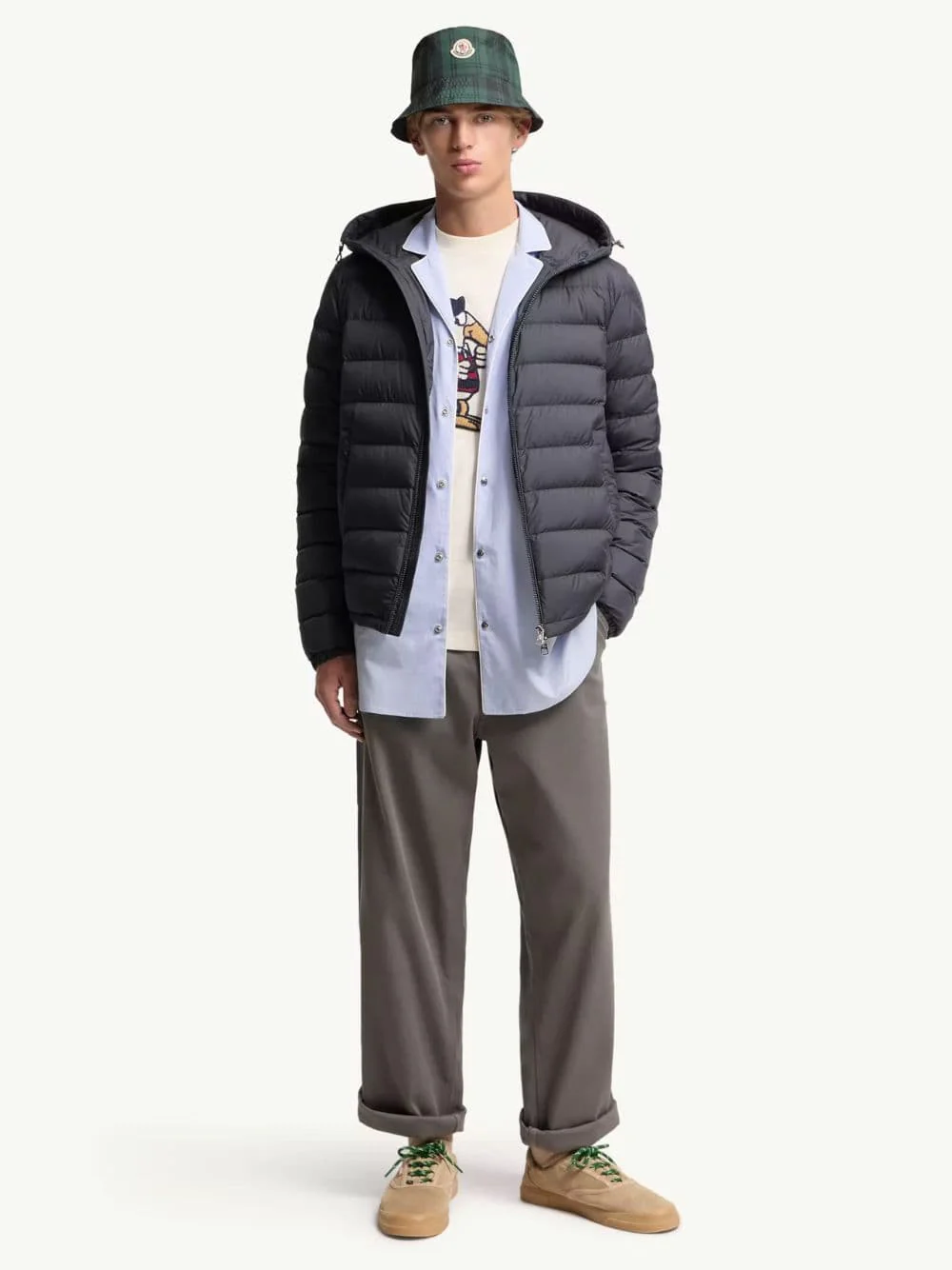Navy Blue Vermeille Hooded Short Down Jacket - Image 2