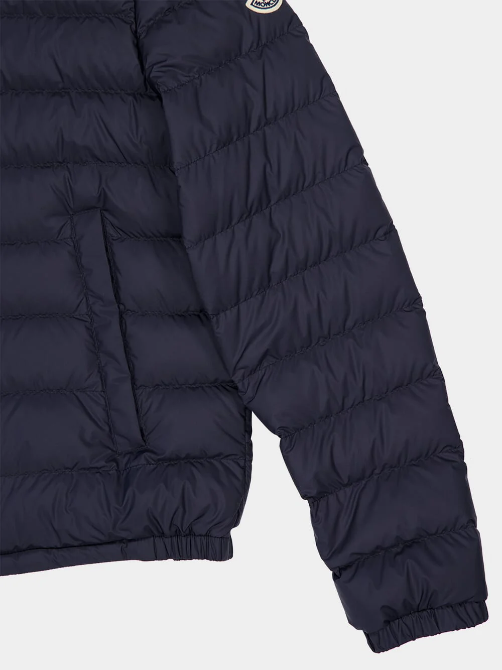 Navy Blue Vermeille Hooded Short Down Jacket - Image 6