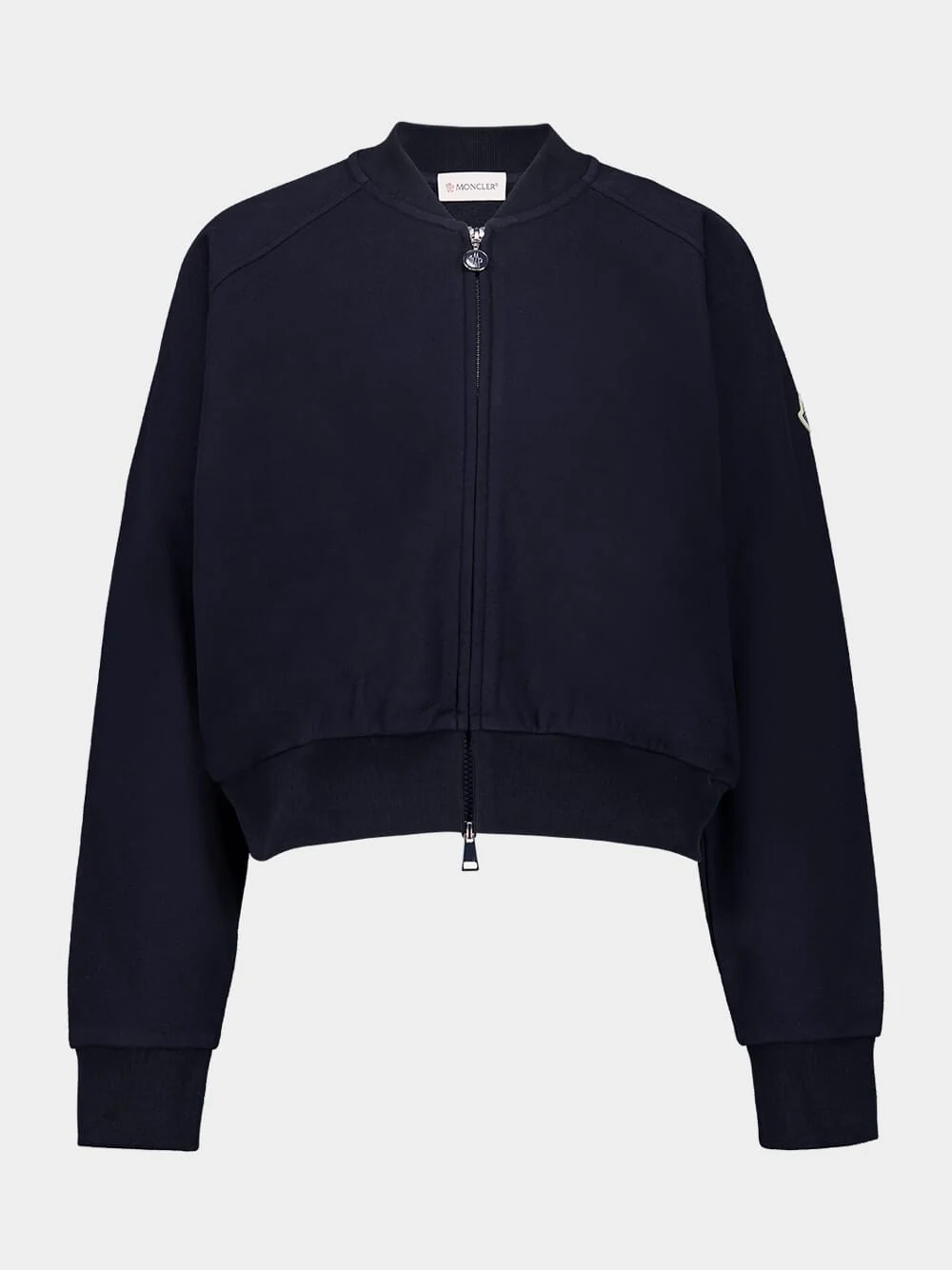 Navy Cotton Zip-Up Jacket