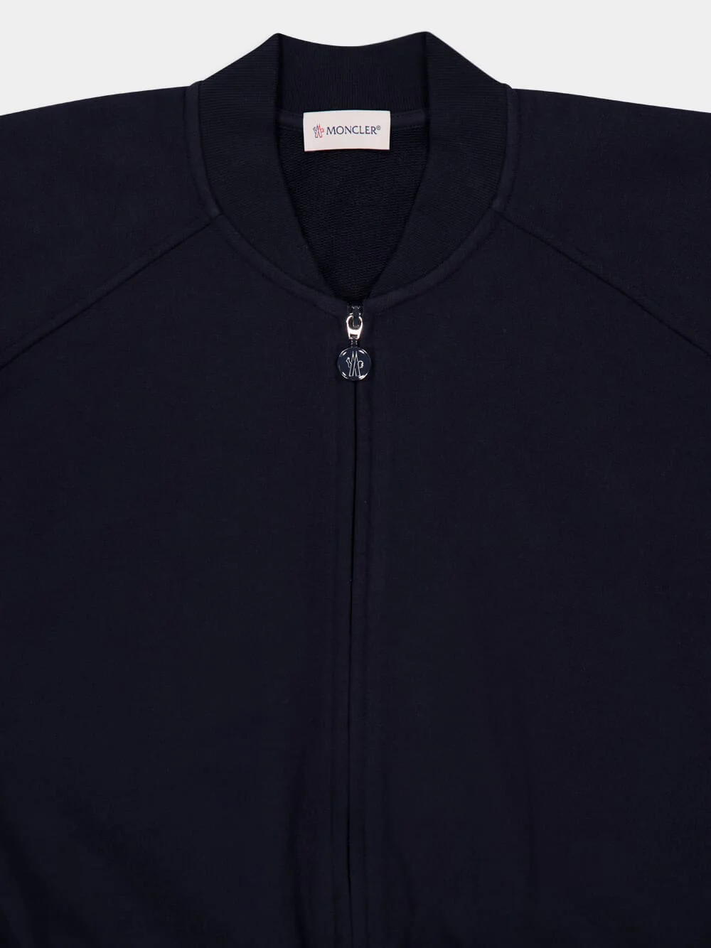 Navy Cotton Zip-Up Jacket - Image 3