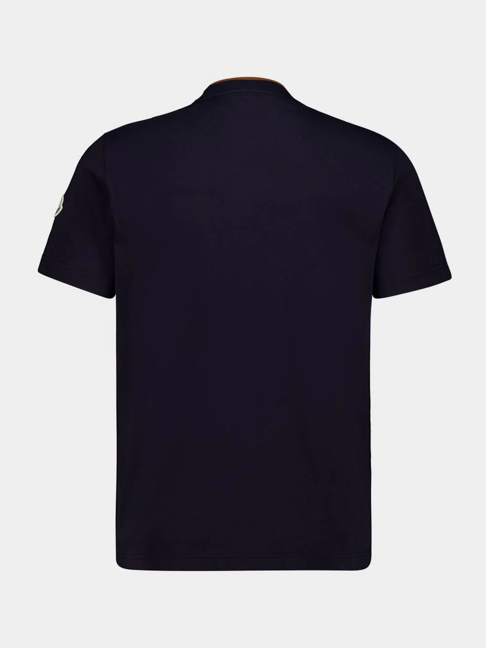 Navy Embroidered Cotton T-Shirt - Image 2