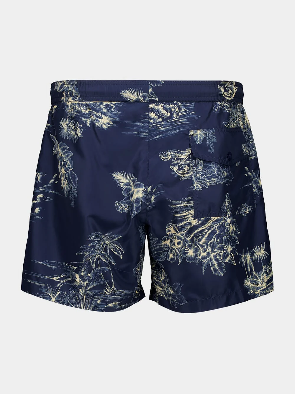 Navy Floral Print Swim Shorts - Image 2