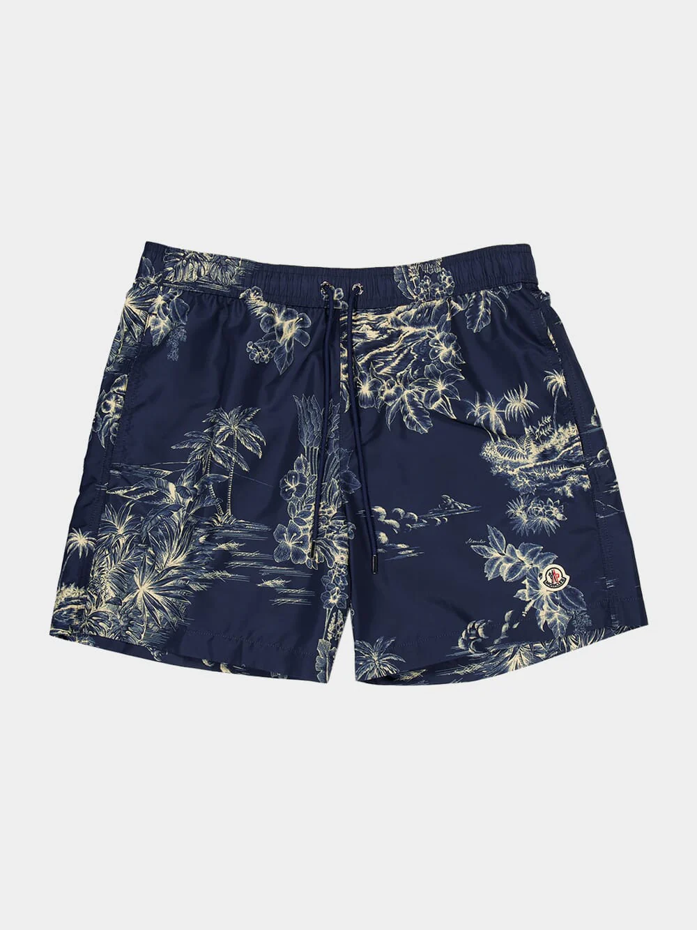 Navy Floral Print Swim Shorts - Image 5