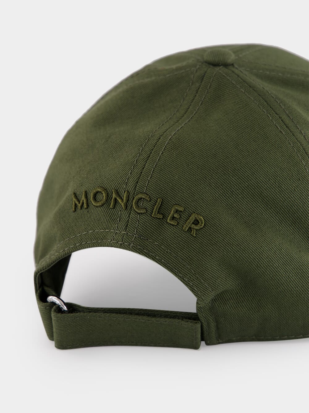 Olive Green Cotton Gabardine Baseball Cap - Image 5
