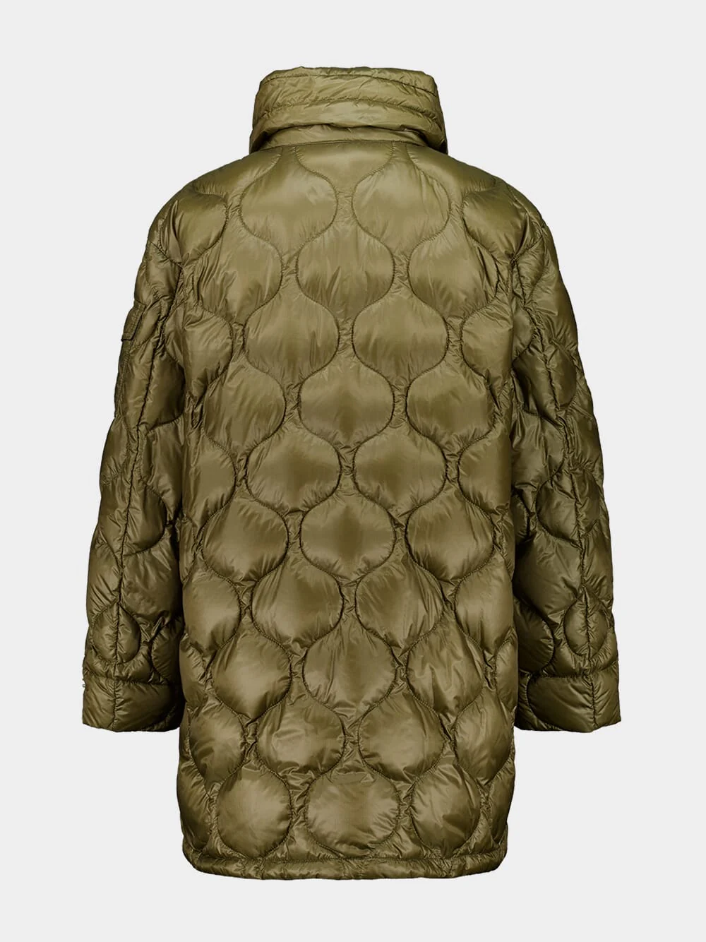 Olive Green Lombi Quilted Down Jacket - Image 4