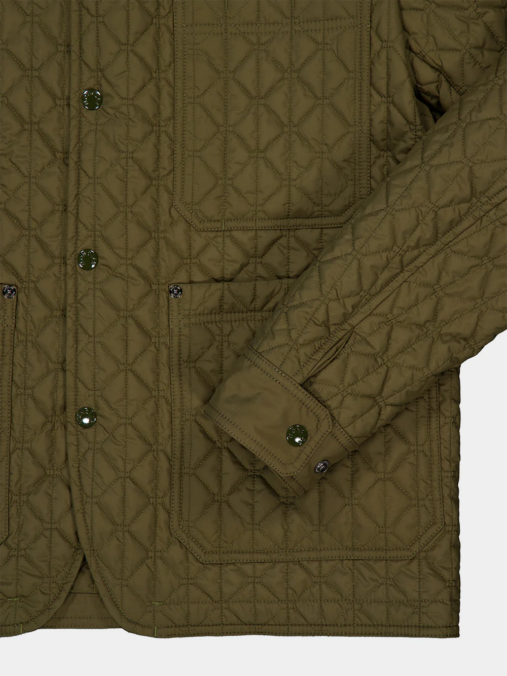 Olive Green Theoline Diamond-Quilted Padded Jacket - Image 4