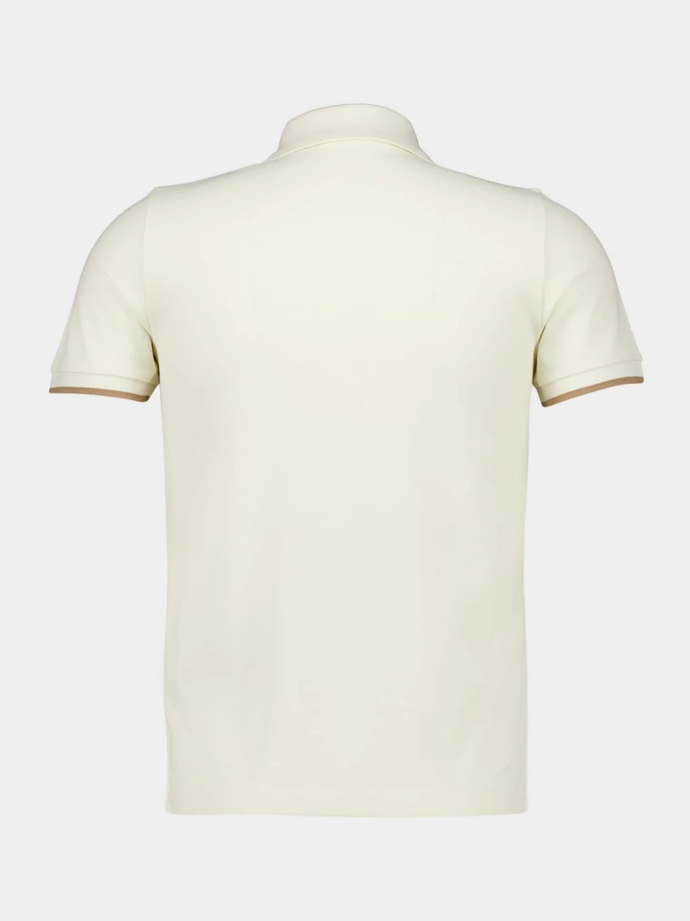White Logo Patch Cotton Polo Shirt - Image 3