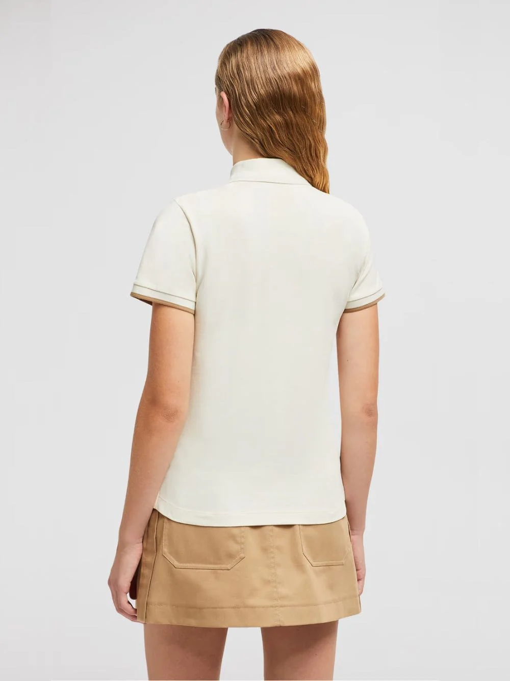 White Logo Patch Cotton Polo Shirt - Image 4