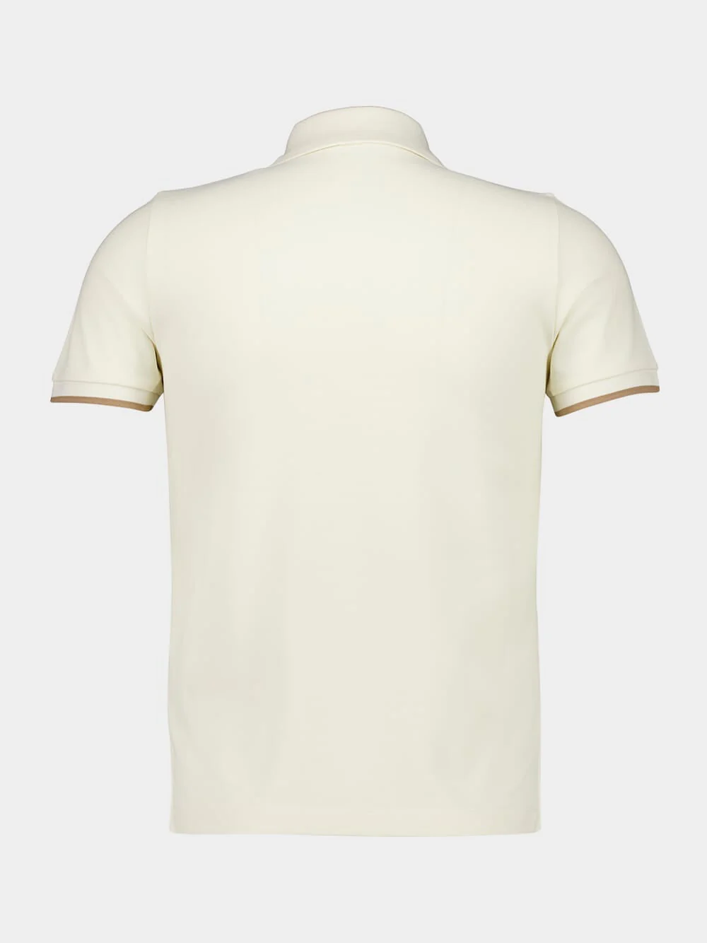 White Logo Patch Cotton Polo Shirt - Image 7
