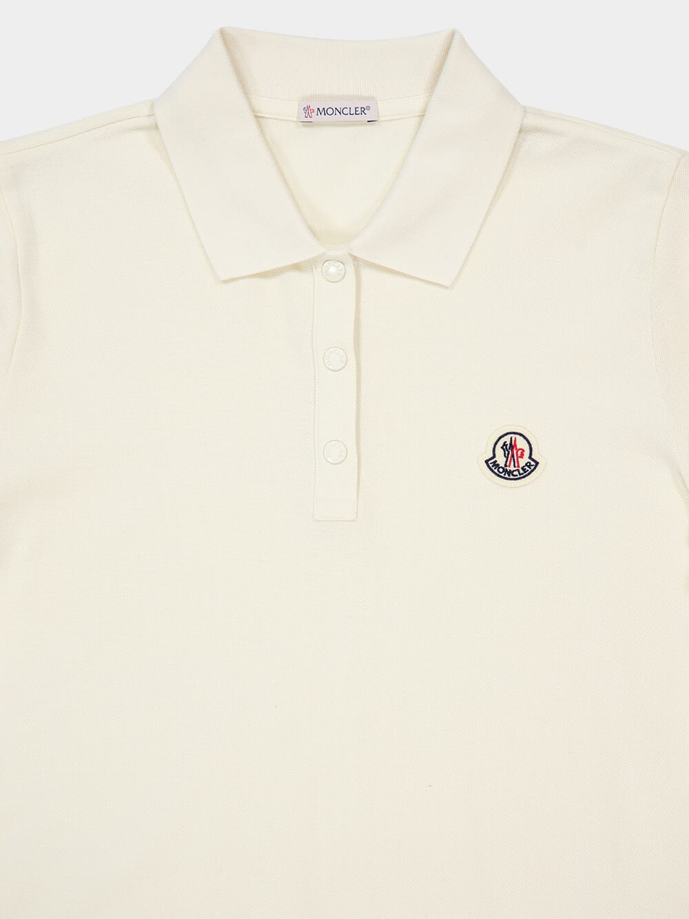 White Logo Patch Cotton Polo Shirt - Image 8
