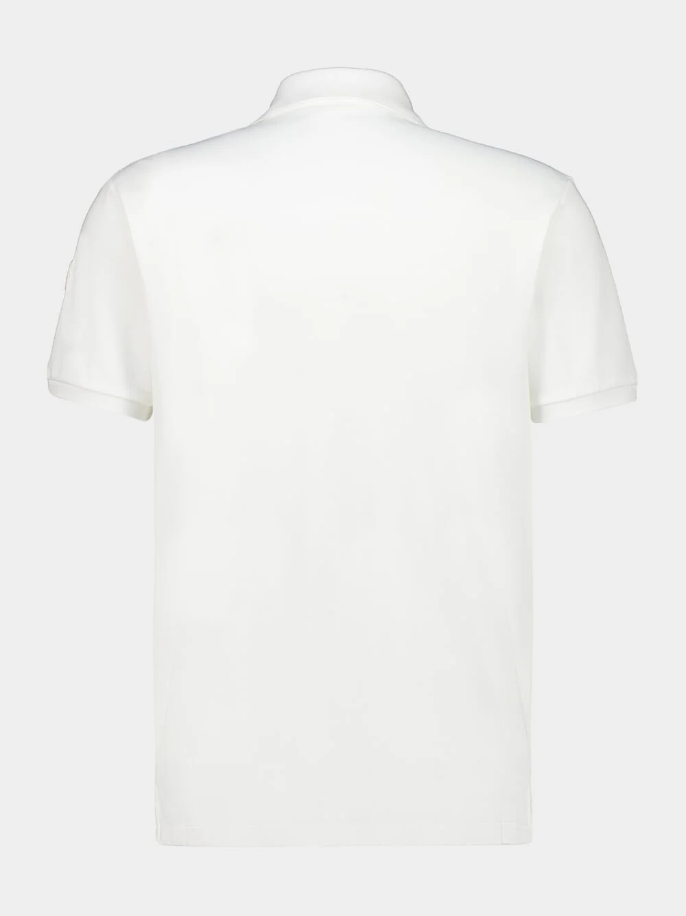 White Tricolor-Trimmed Cotton Piquet Polo Shirt - Image 3