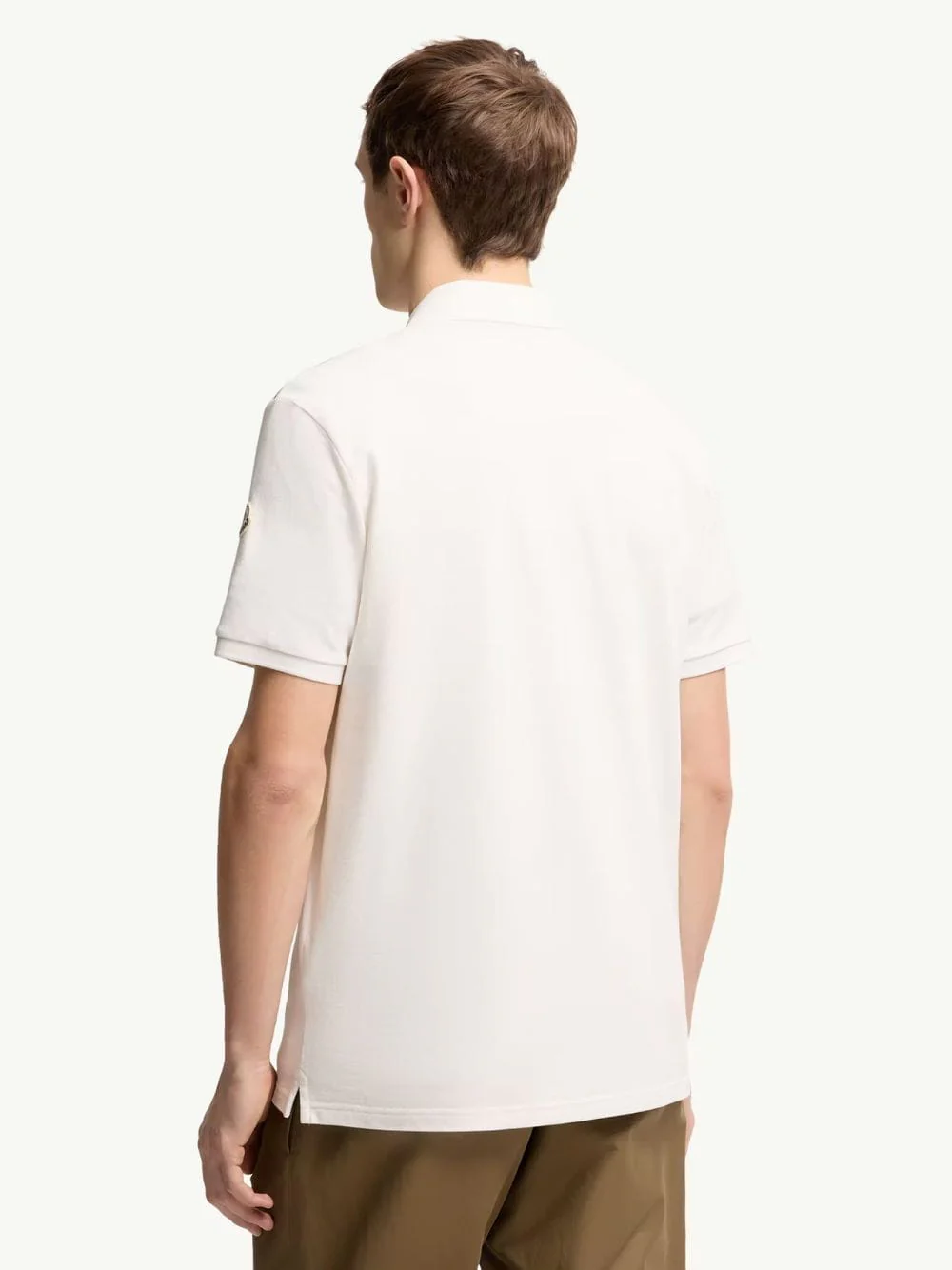White Tricolor-Trimmed Cotton Piquet Polo Shirt - Image 4
