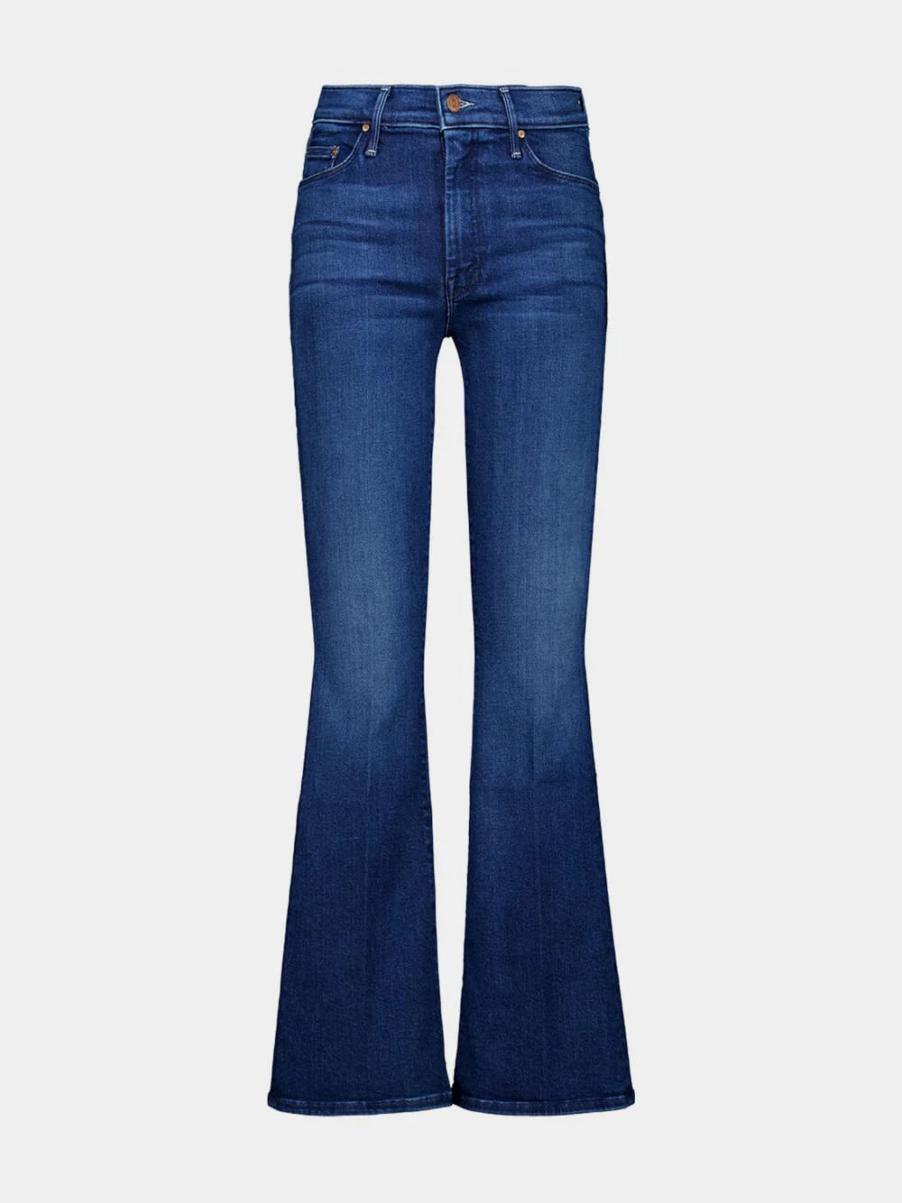 Blue Flared Jeans in Nip It Wash