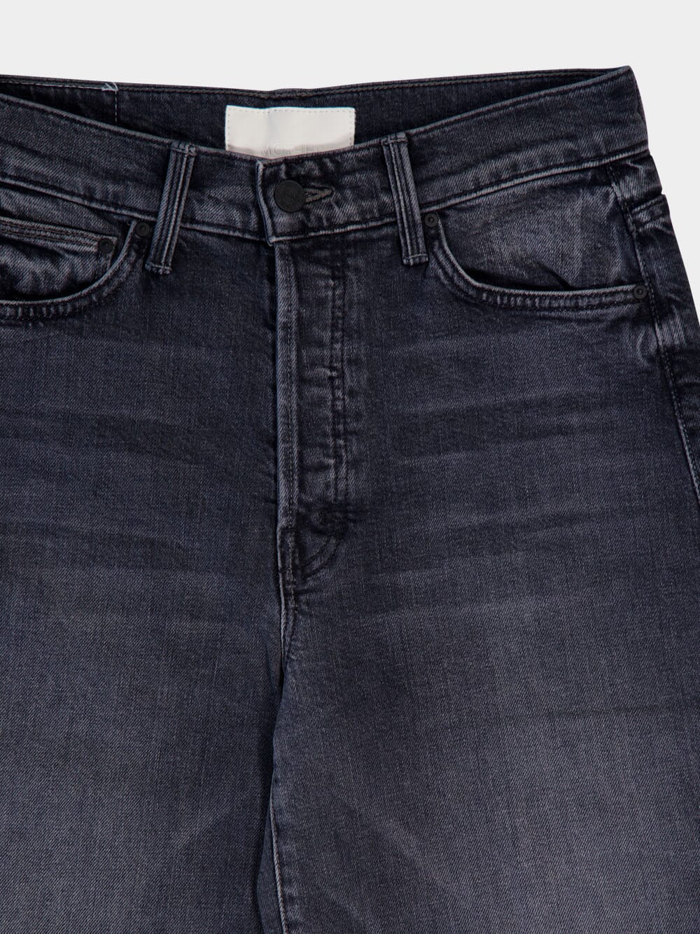 Anthracite Grey Washed Wide-Leg Jeans - Image 3
