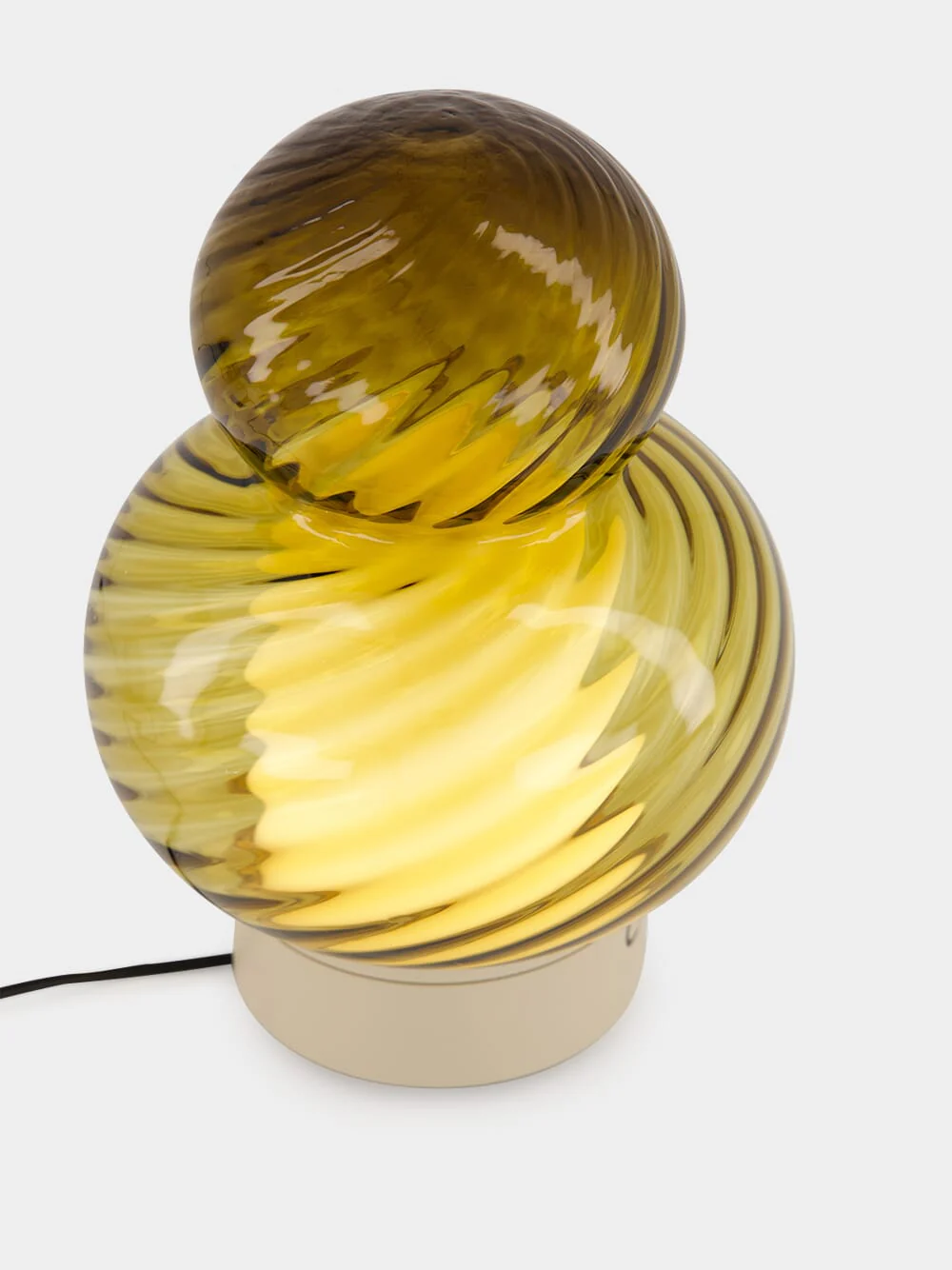 Bull Brown Optic Twisted Bibendum Table Lamp - Image 2