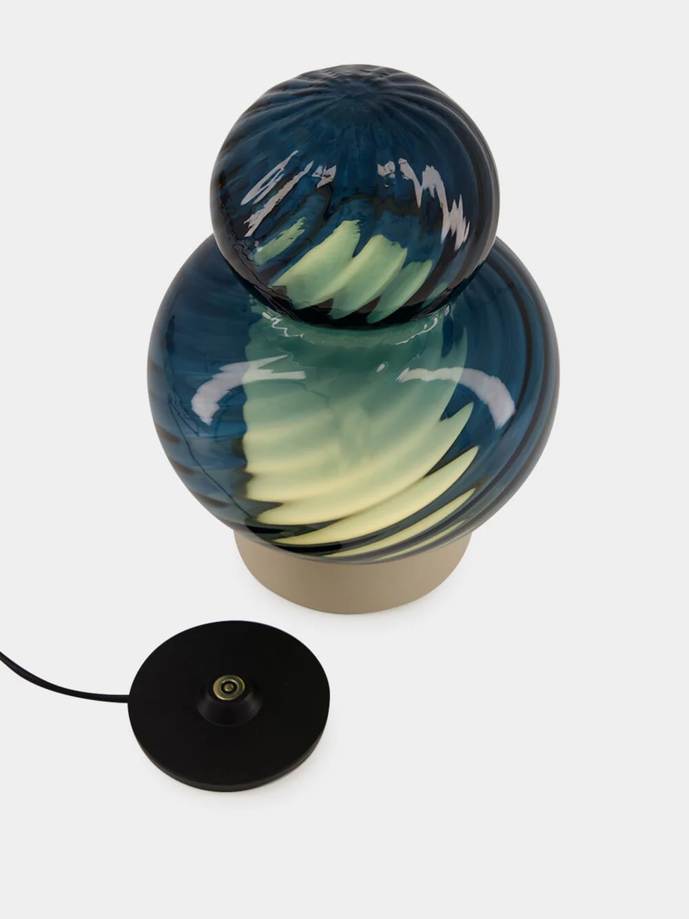 Avio Blue Optic Twisted Bibendum Table Lamp - Image 3