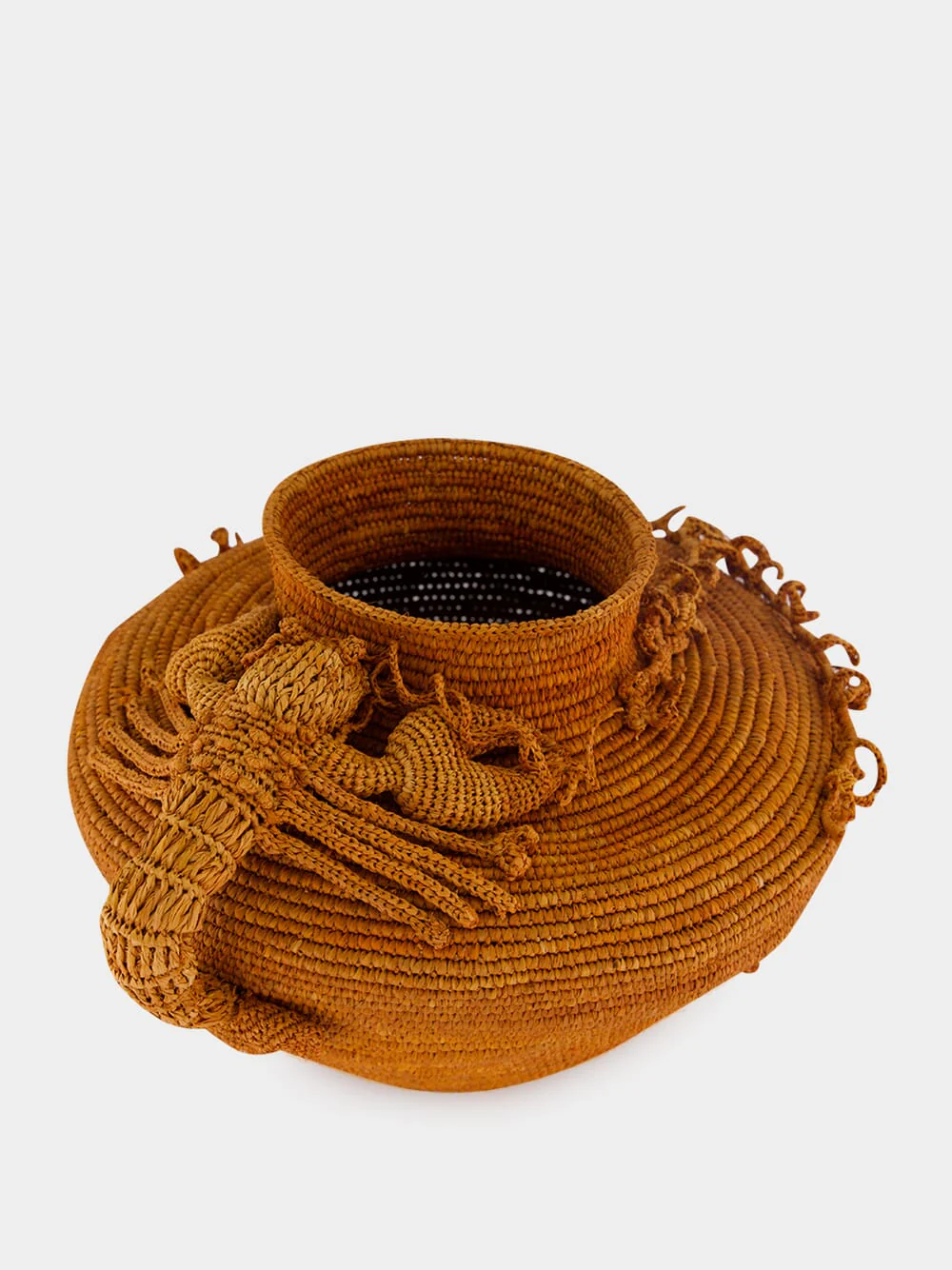 Corallino Terracota Handcrafted Raffia Vase - Image 2