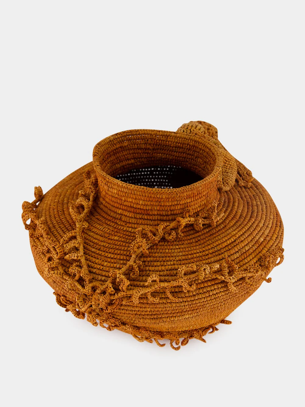Corallino Terracota Handcrafted Raffia Vase - Image 3