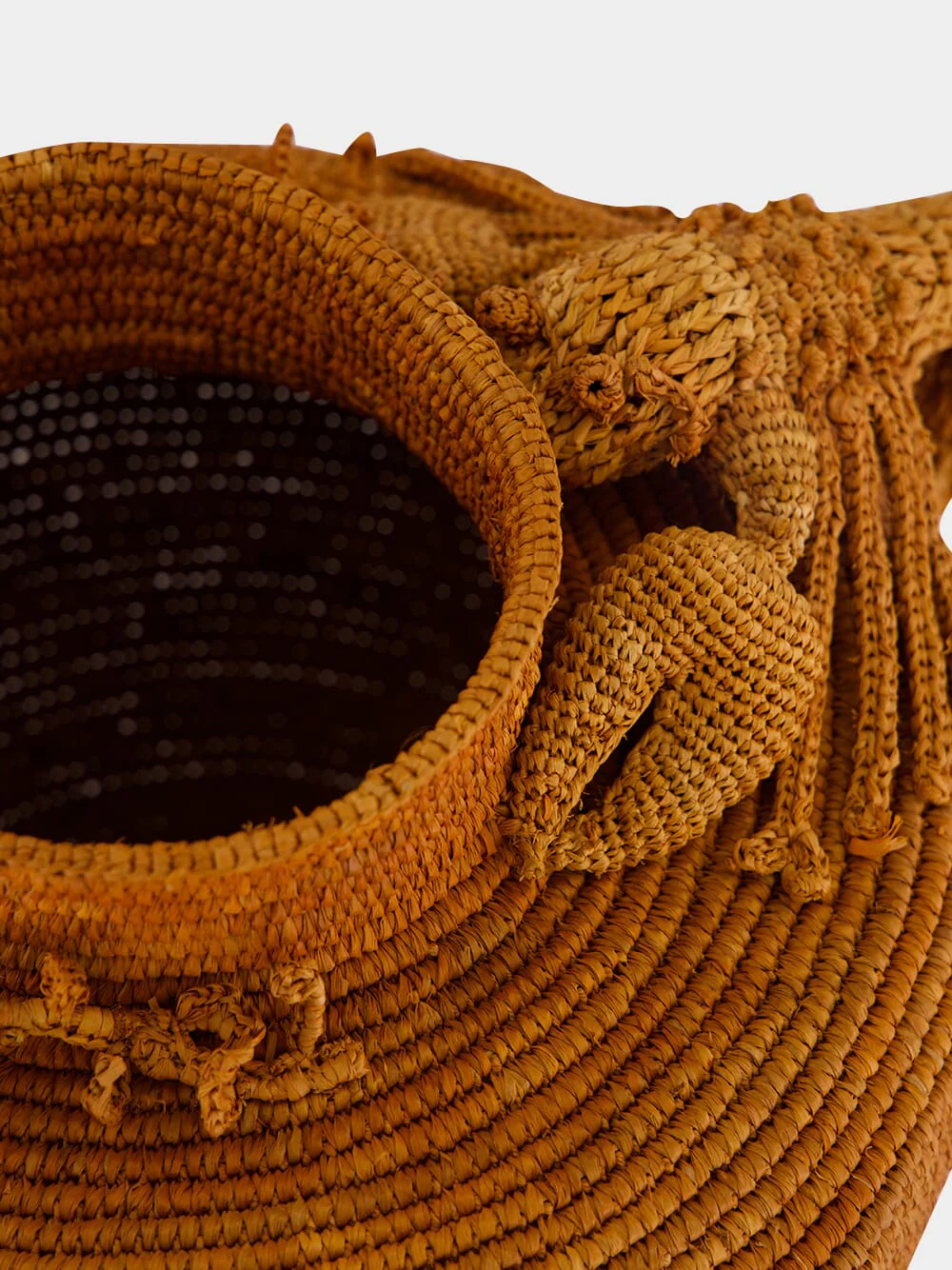Corallino Terracota Handcrafted Raffia Vase - Image 4