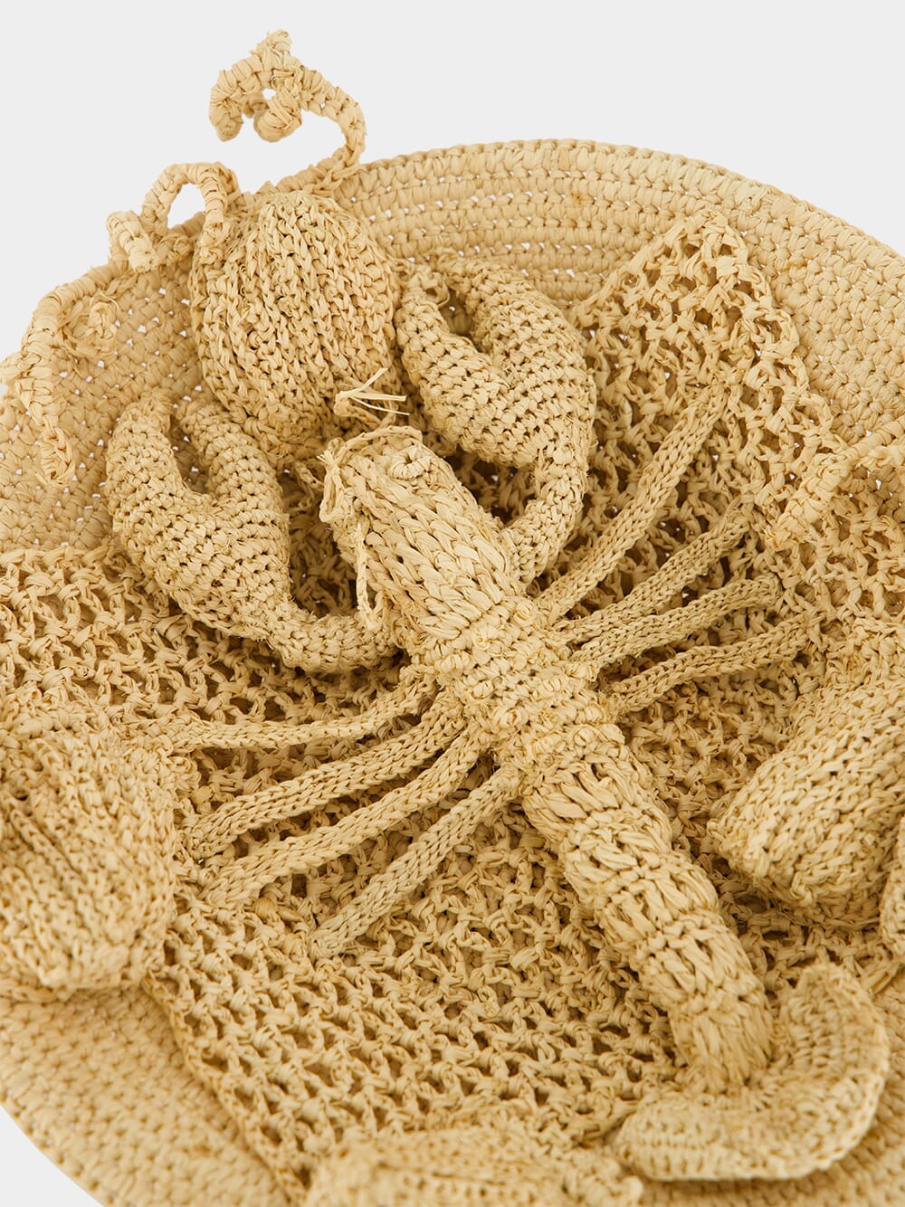Natural Handcrafted Marea Raffia Plate with Lobster - Image 4
