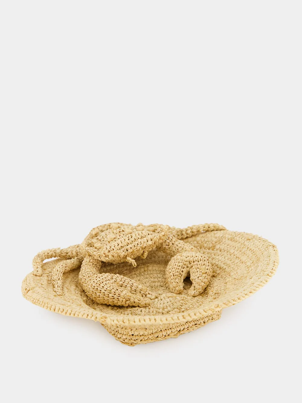 Natural Handcrafted Raffia Small Paguro Plate - Image 3