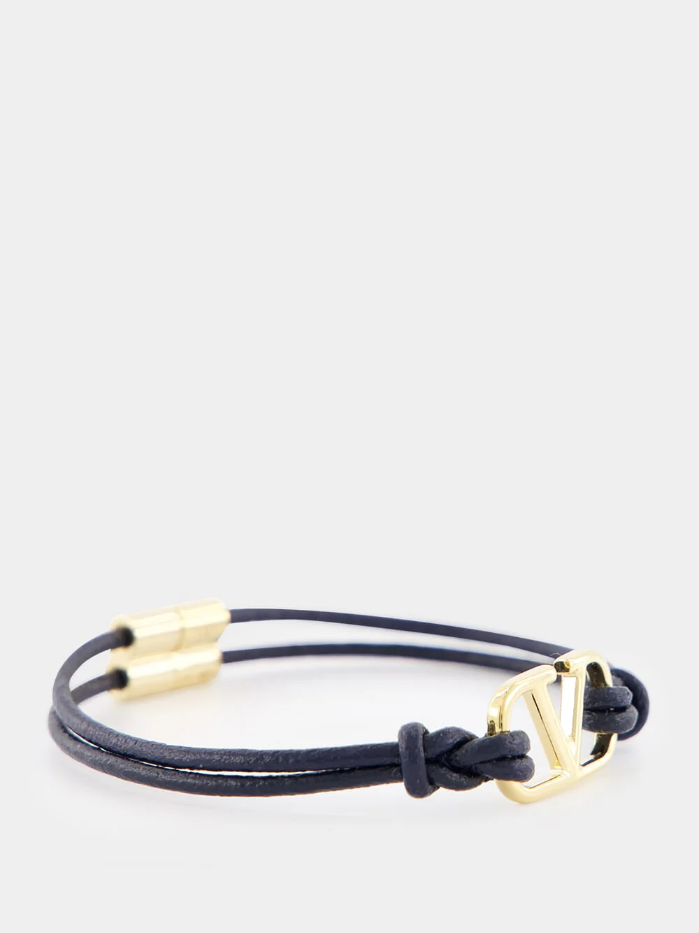 Navy VLogo Signature Leather Bracelet - Image 3