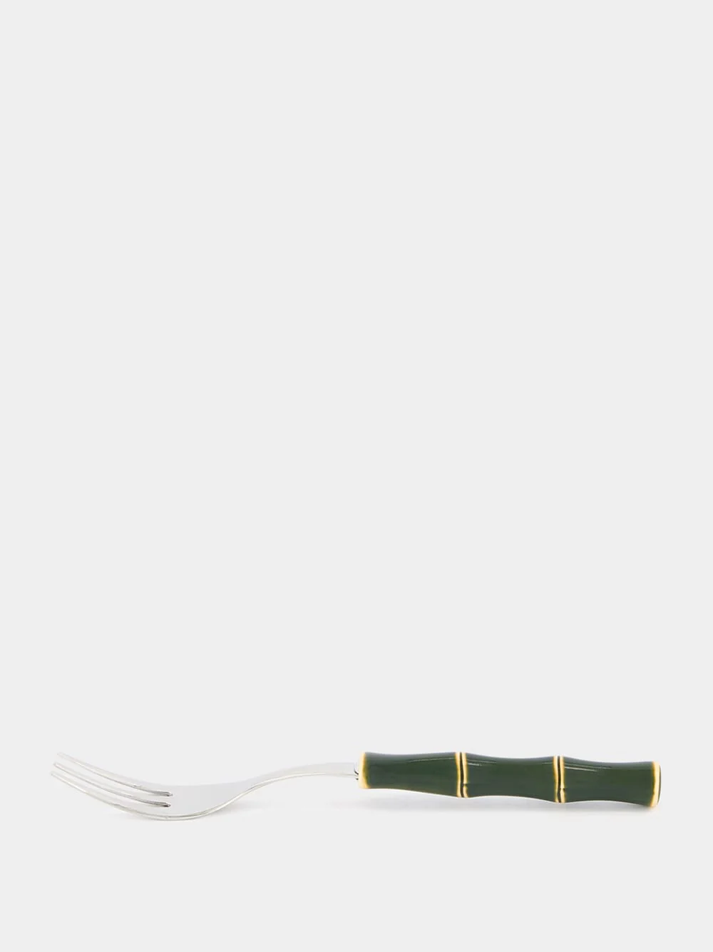 Green Bamboo Dessert Fork - Image 2