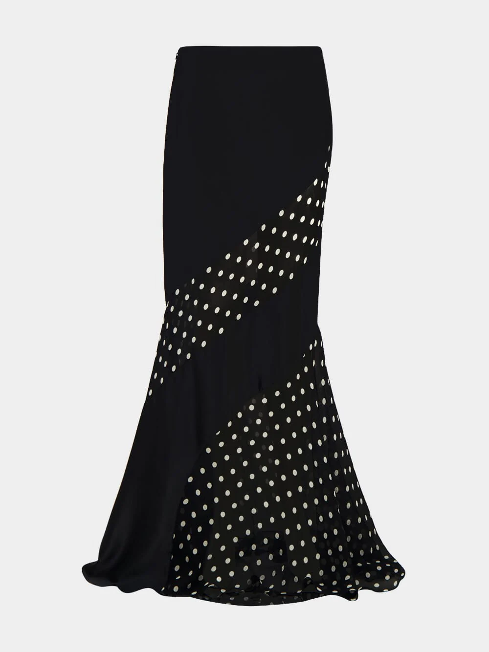Black Silk Mermaid Maxi Skirt
