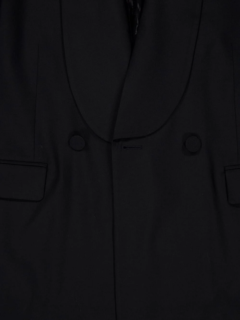 Black Wool Gabardine Blazer - Image 6